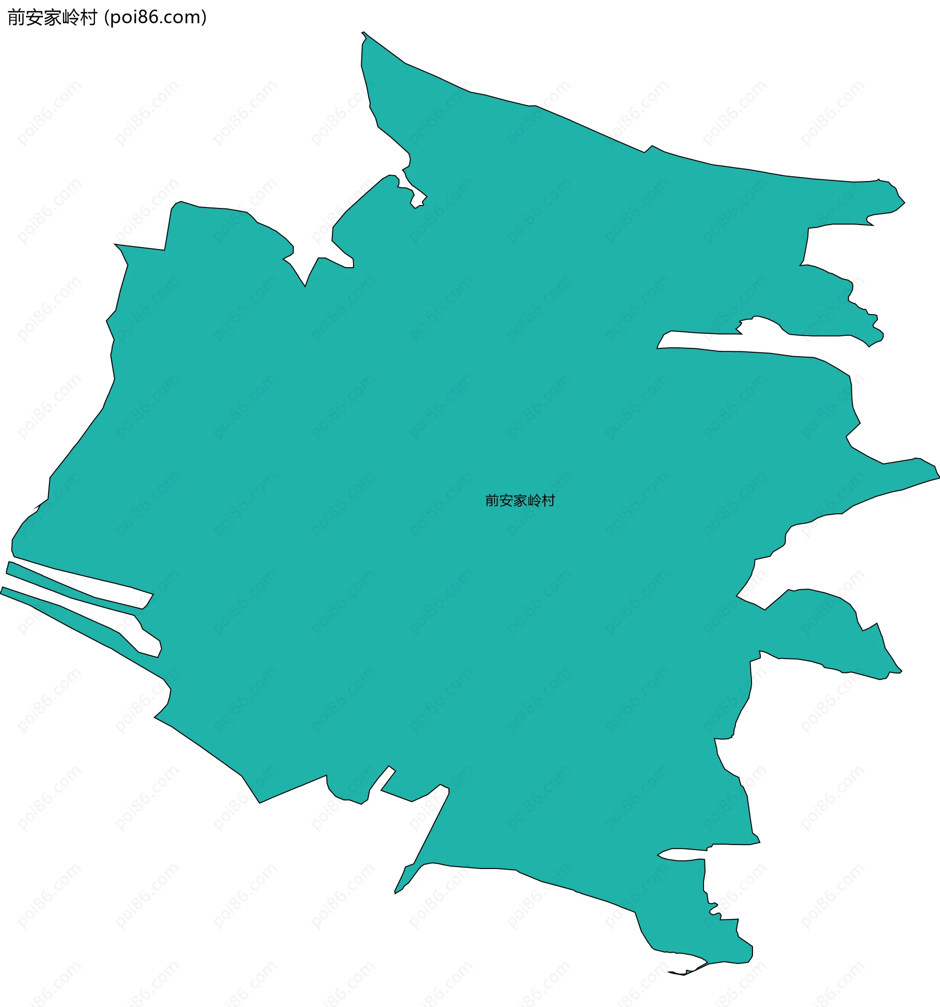 前安家岭村边界地图