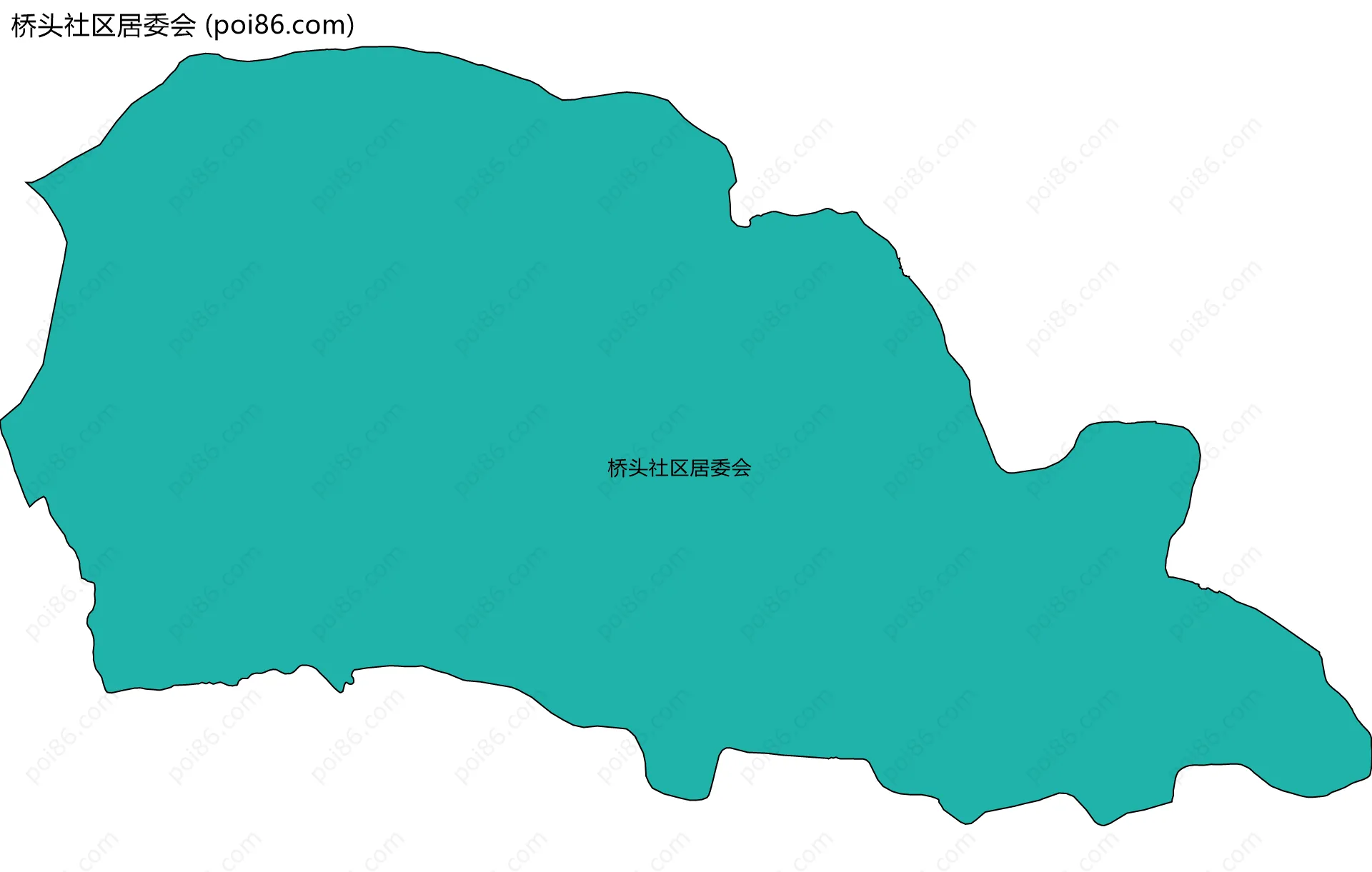 桥头社区居委会边界地图