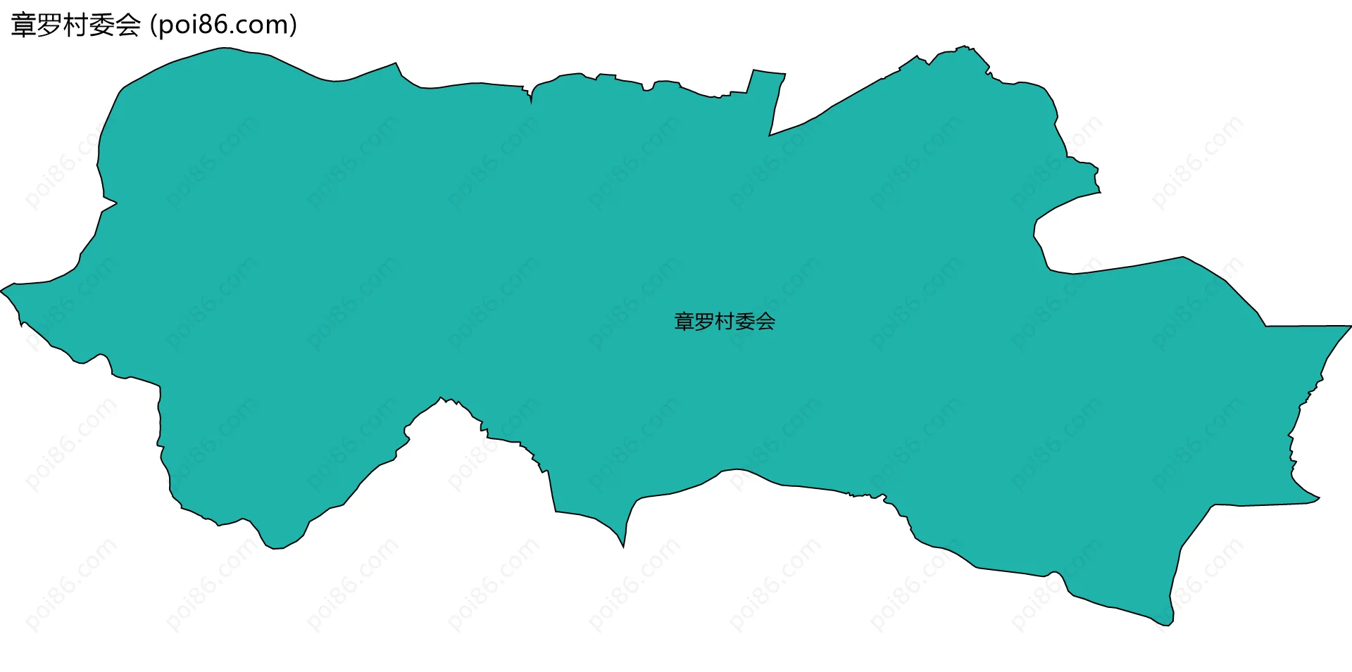 章罗村委会边界地图
