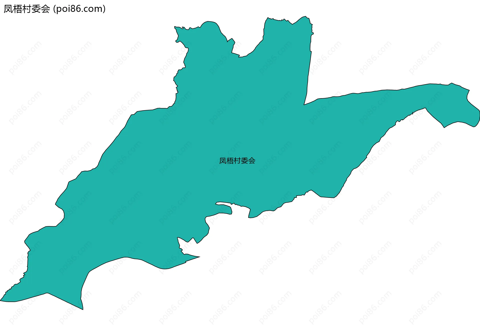 凤梧村委会边界地图