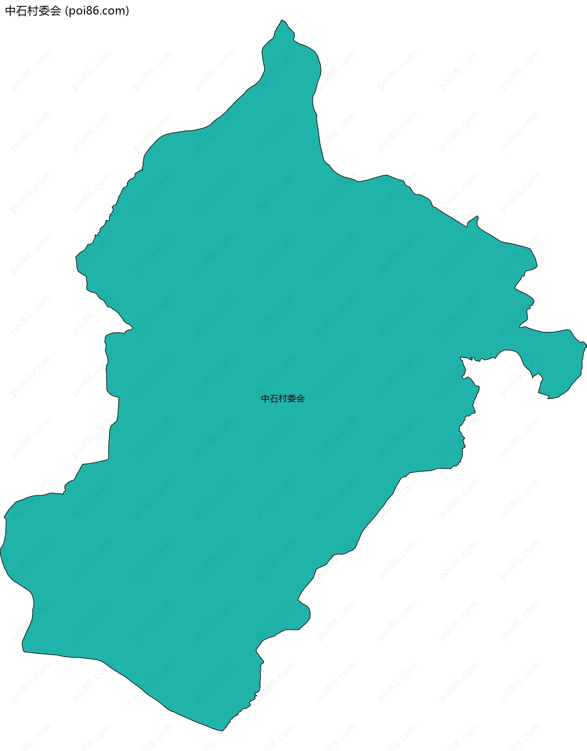 中石村委会边界地图