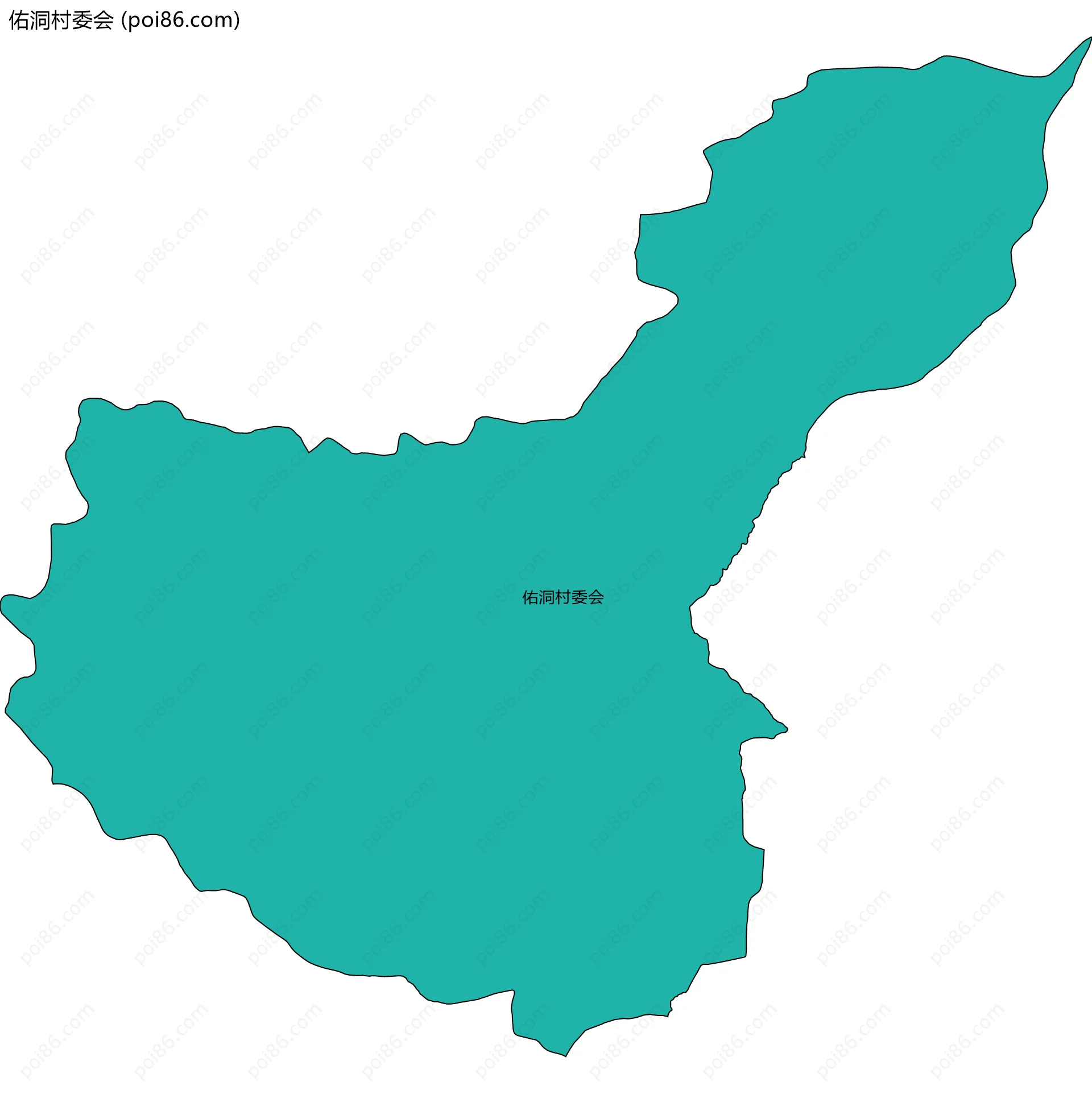 佑洞村委会边界地图