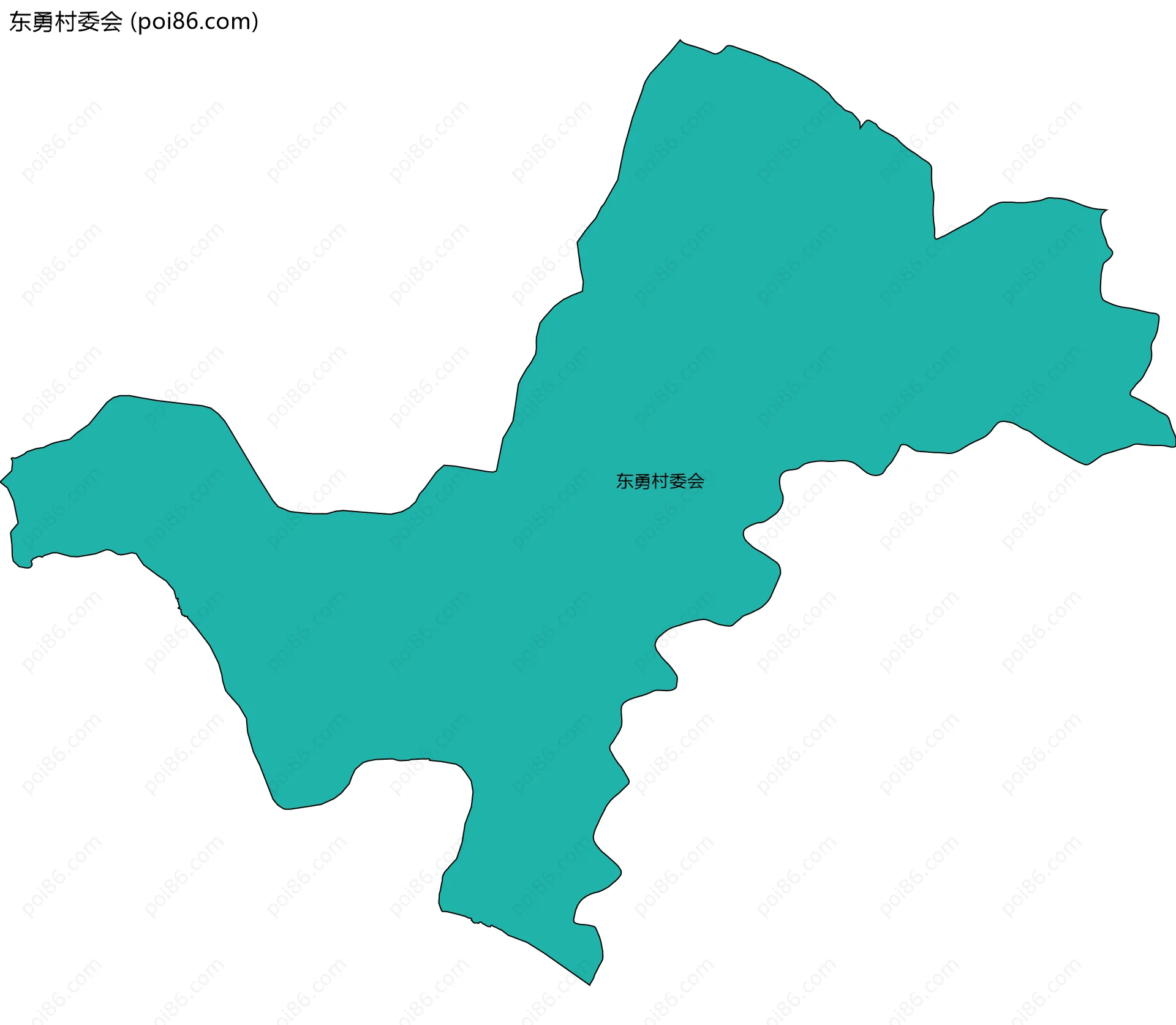 东勇村委会边界地图