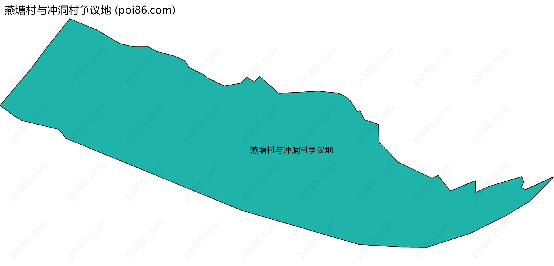 燕塘村与冲洞村争议地边界地图