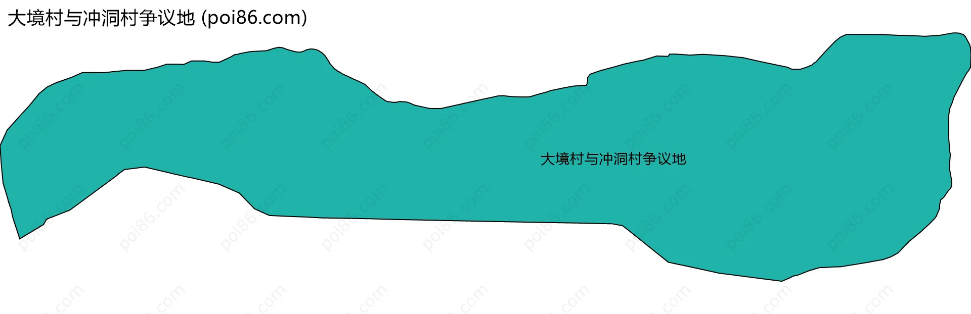 大境村与冲洞村争议地边界地图