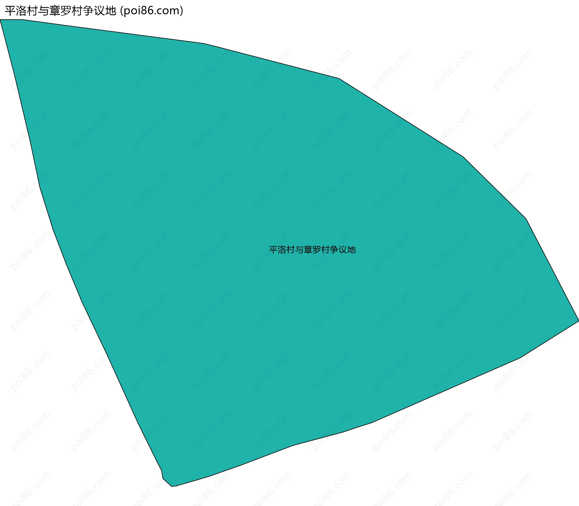 平洛村与章罗村争议地边界地图