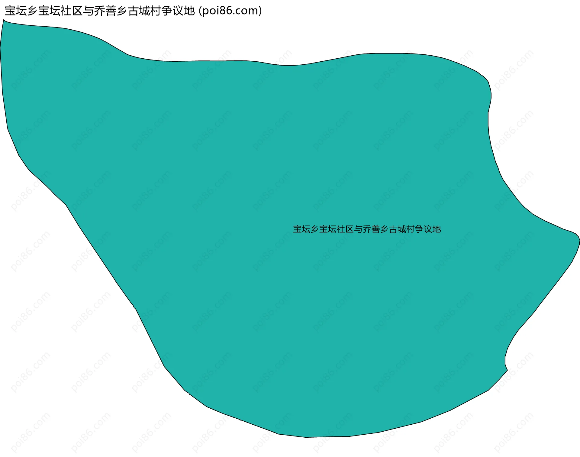 宝坛乡宝坛社区与乔善乡古城村争议地边界地图