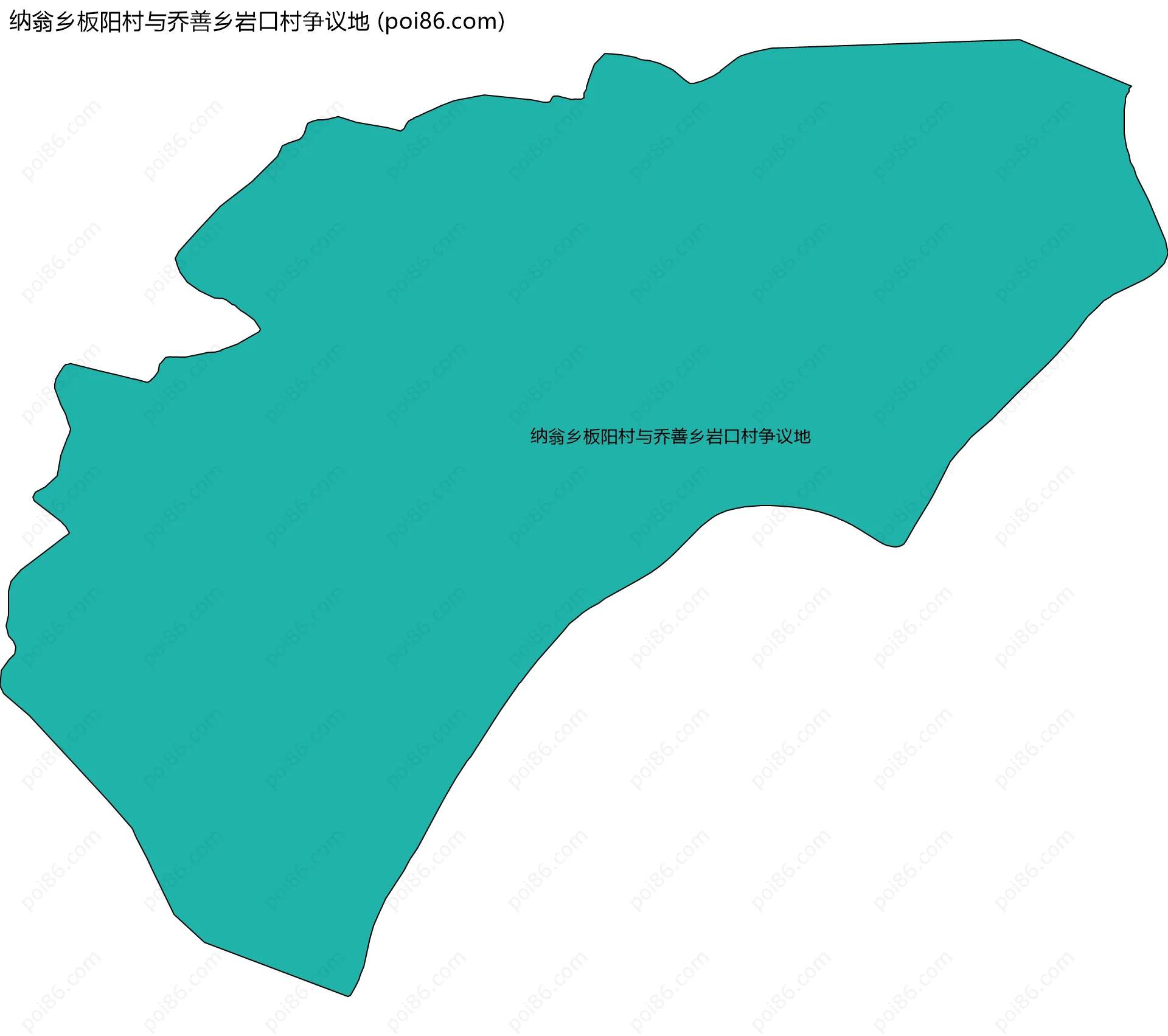 纳翁乡板阳村与乔善乡岩口村争议地边界地图