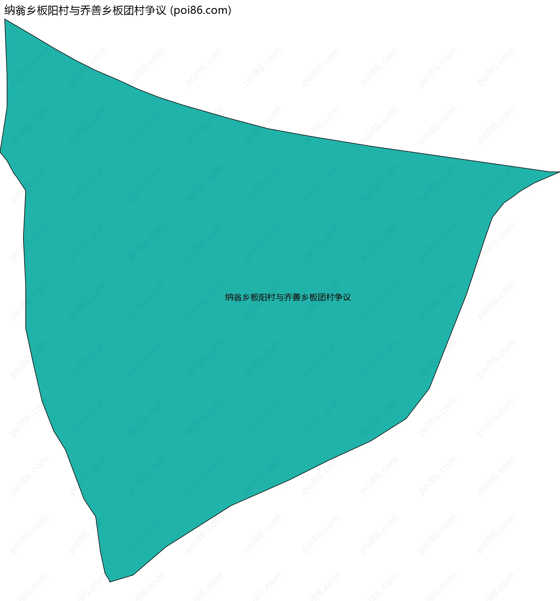 纳翁乡板阳村与乔善乡板团村争议边界地图