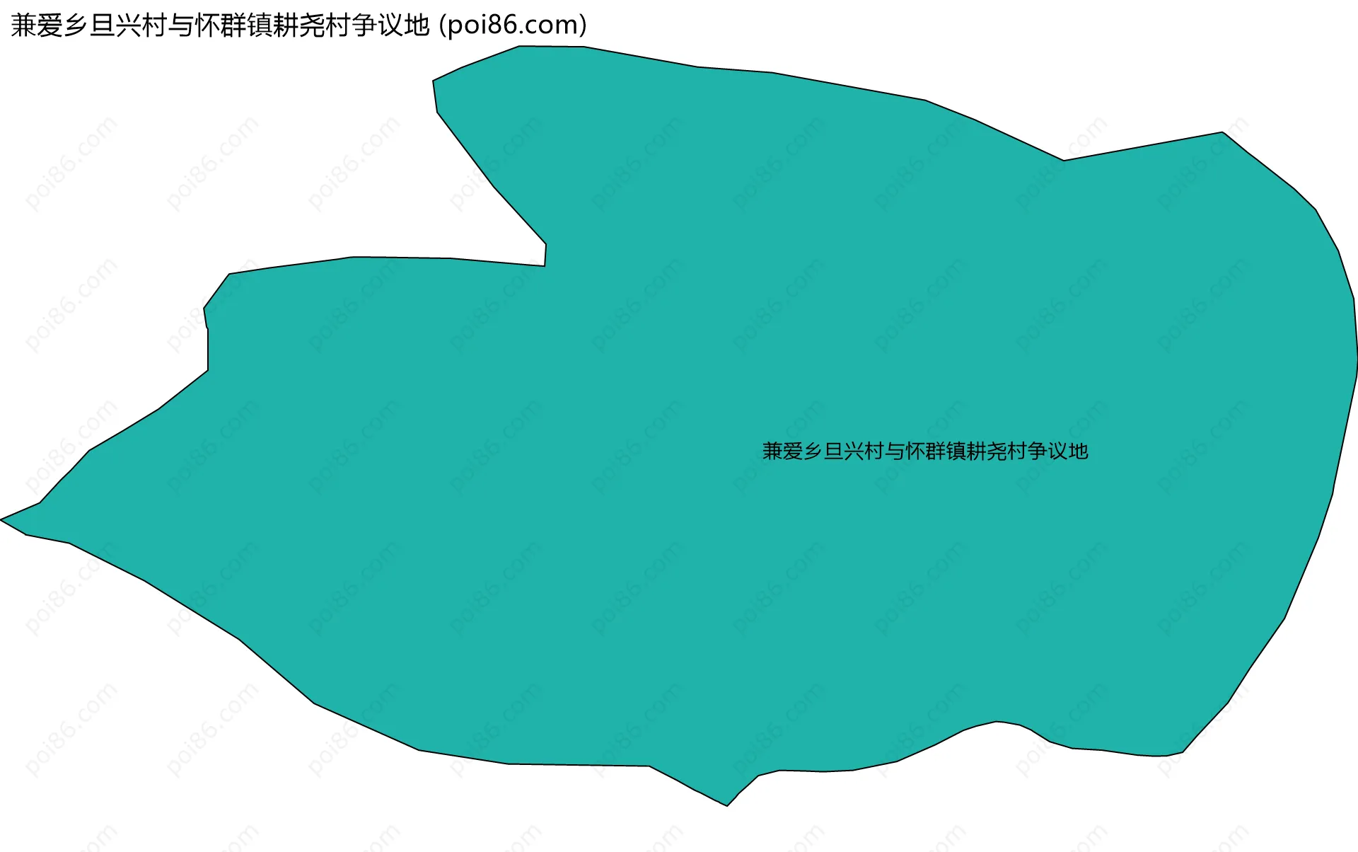 兼爱乡旦兴村与怀群镇耕尧村争议地边界地图