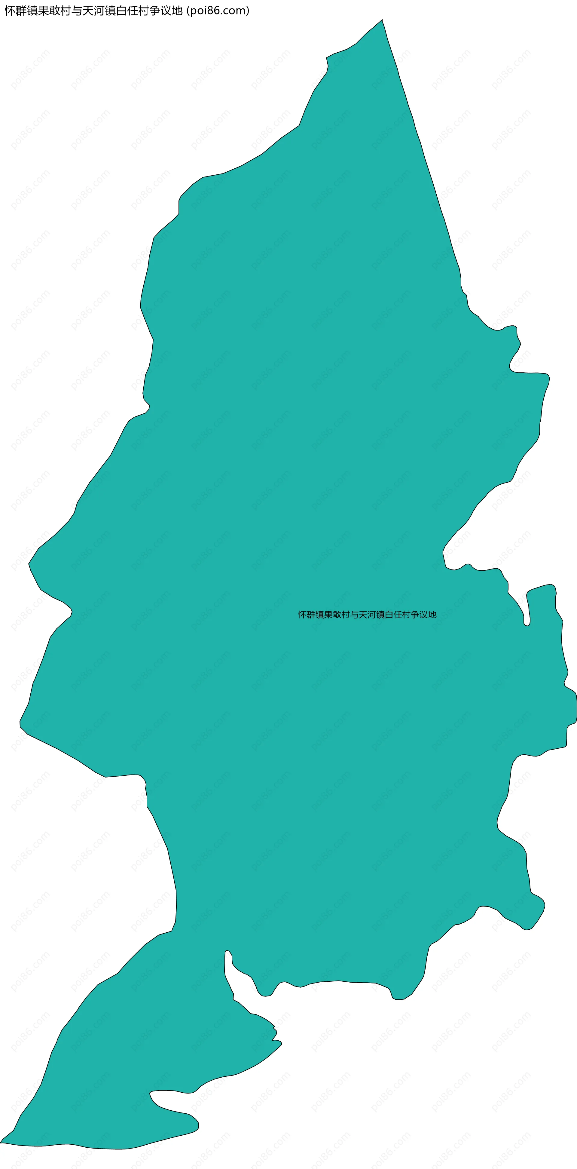 怀群镇果敢村与天河镇白任村争议地边界地图