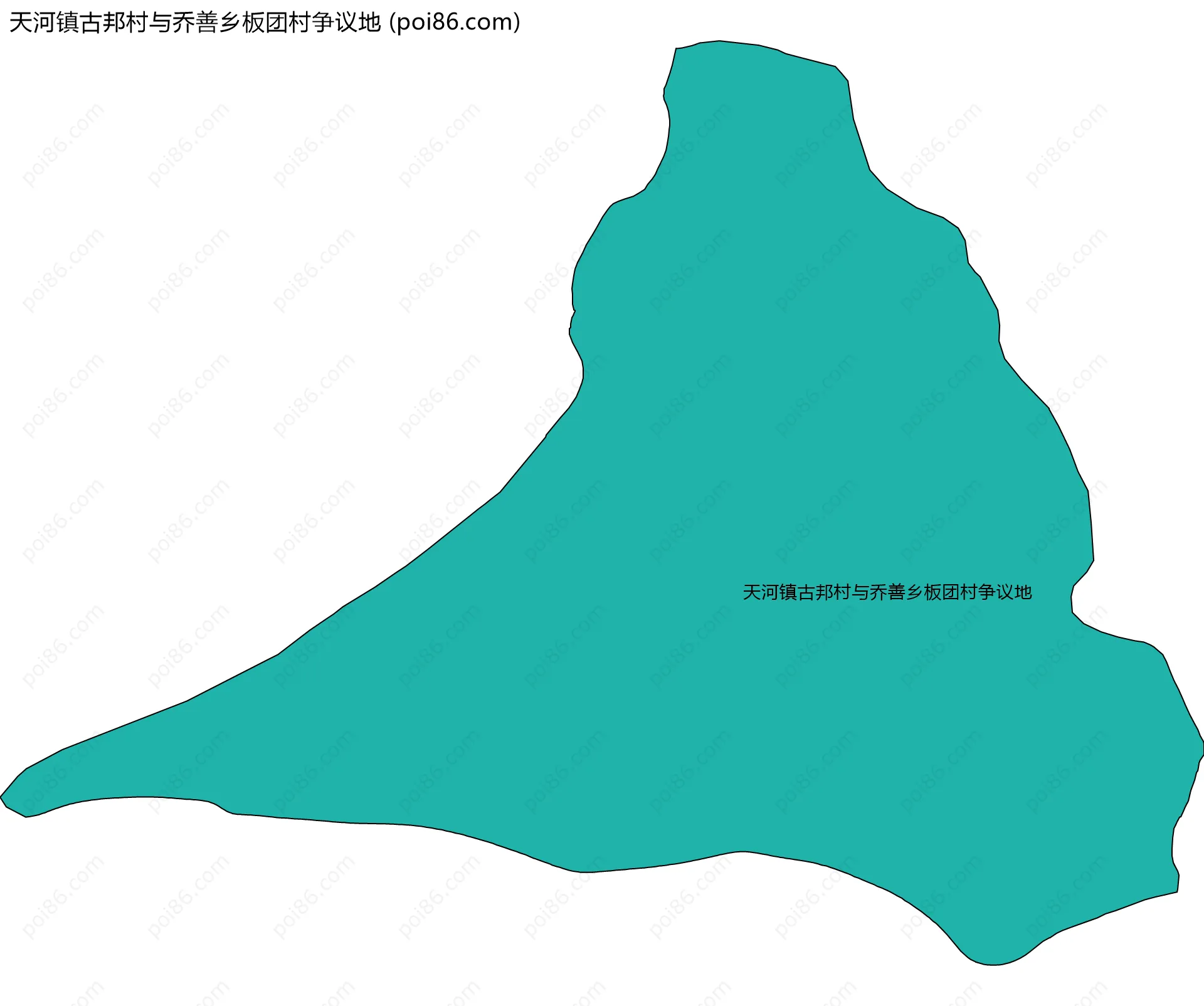天河镇古邦村与乔善乡板团村争议地边界地图