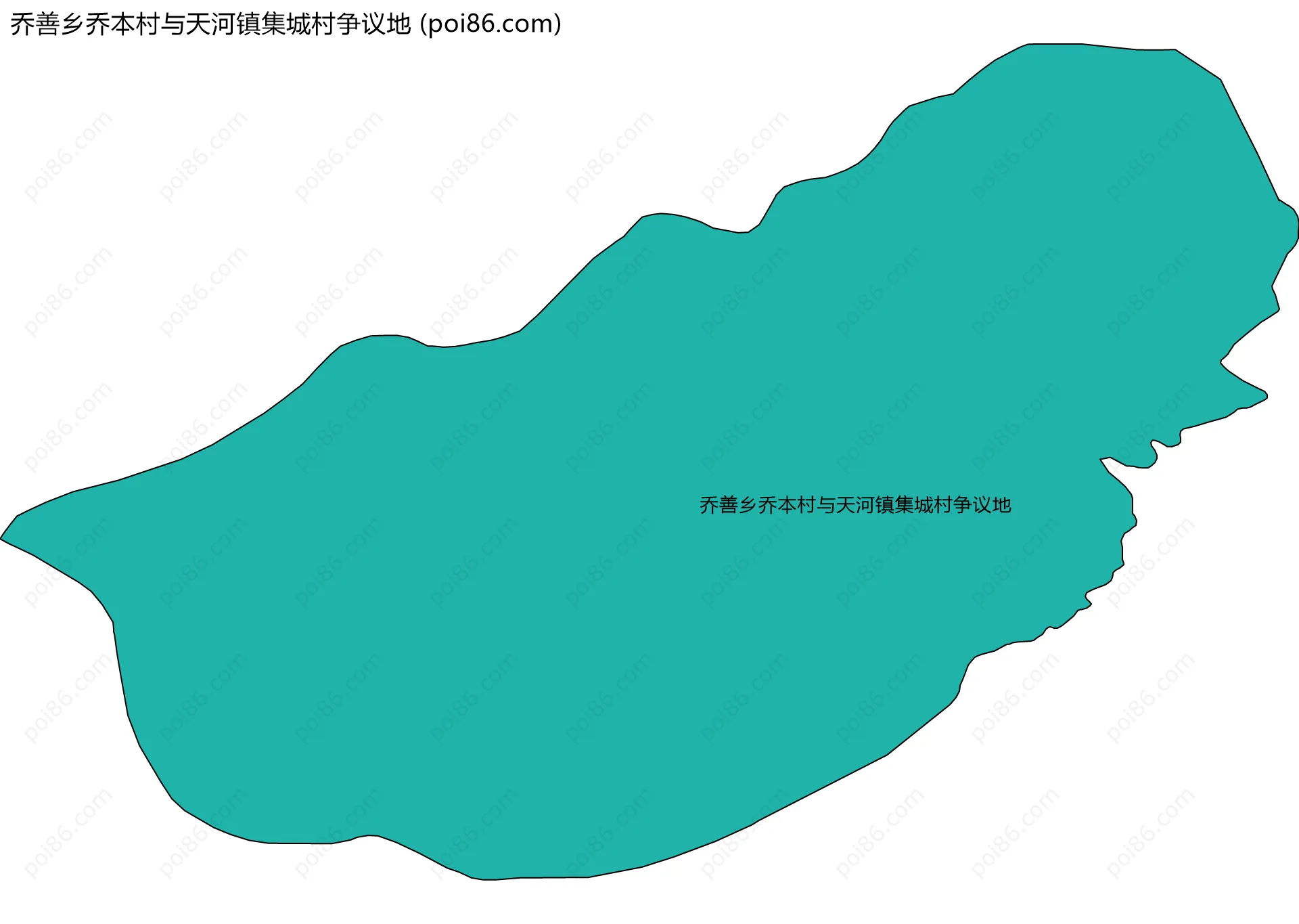 乔善乡乔本村与天河镇集城村争议地边界地图