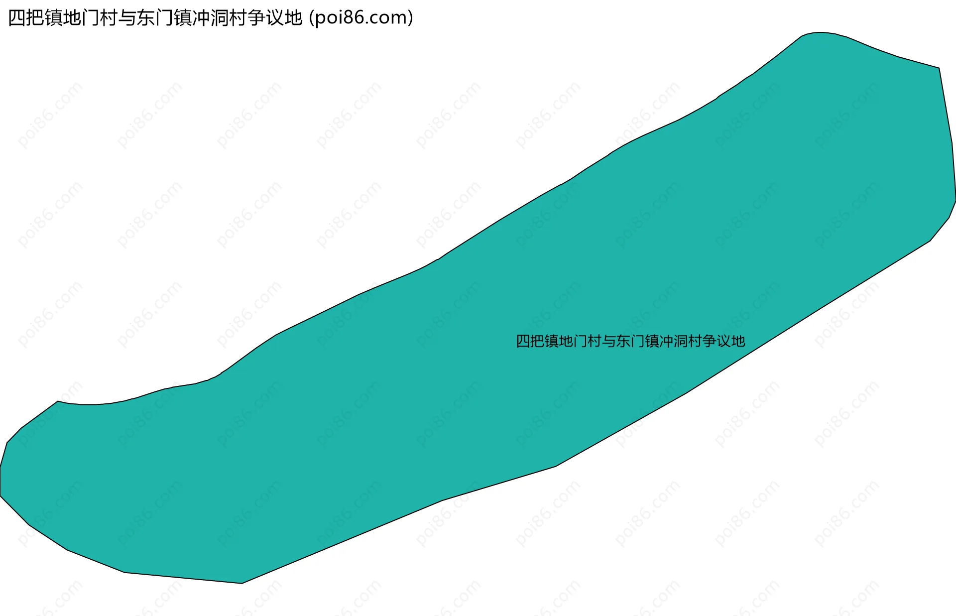 四把镇地门村与东门镇冲洞村争议地边界地图