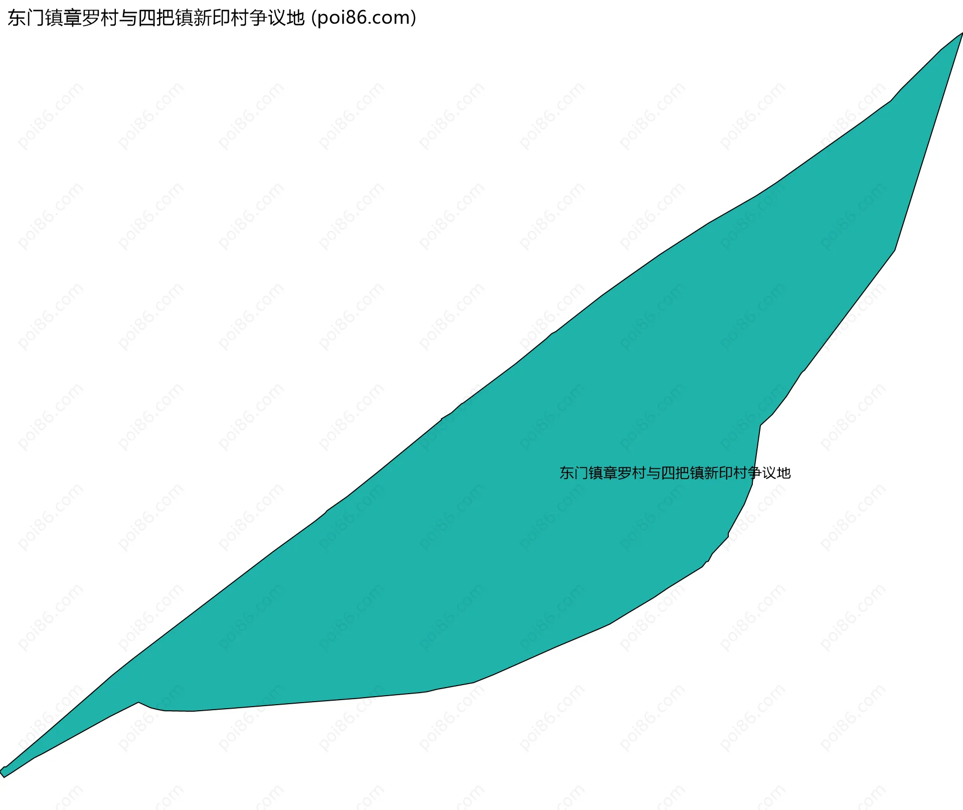 东门镇章罗村与四把镇新印村争议地边界地图