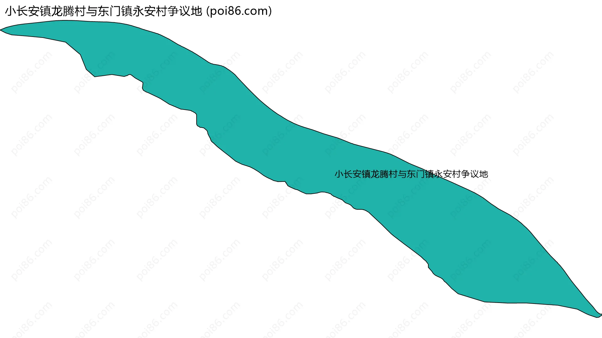 小长安镇龙腾村与东门镇永安村争议地边界地图