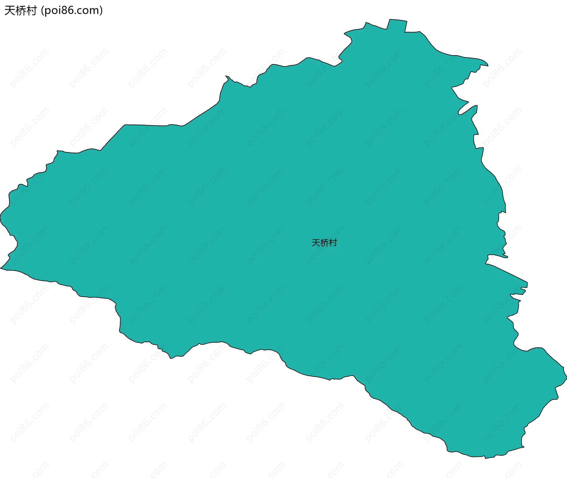 天桥村边界地图
