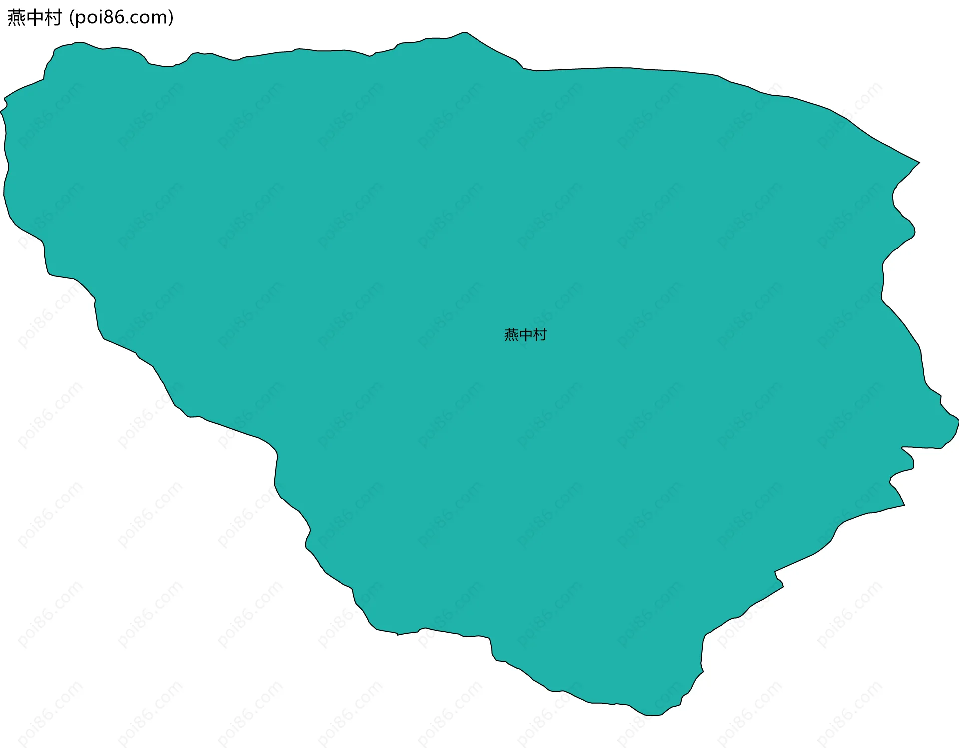 燕中村边界地图