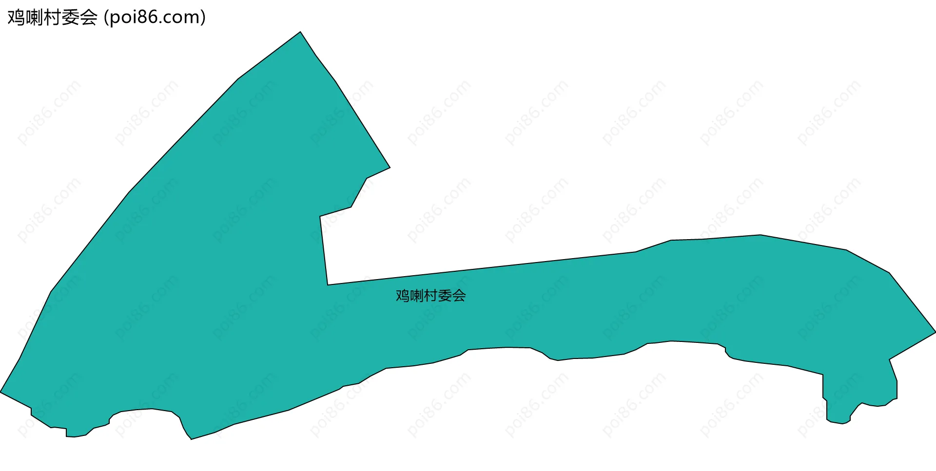 鸡喇村委会边界地图