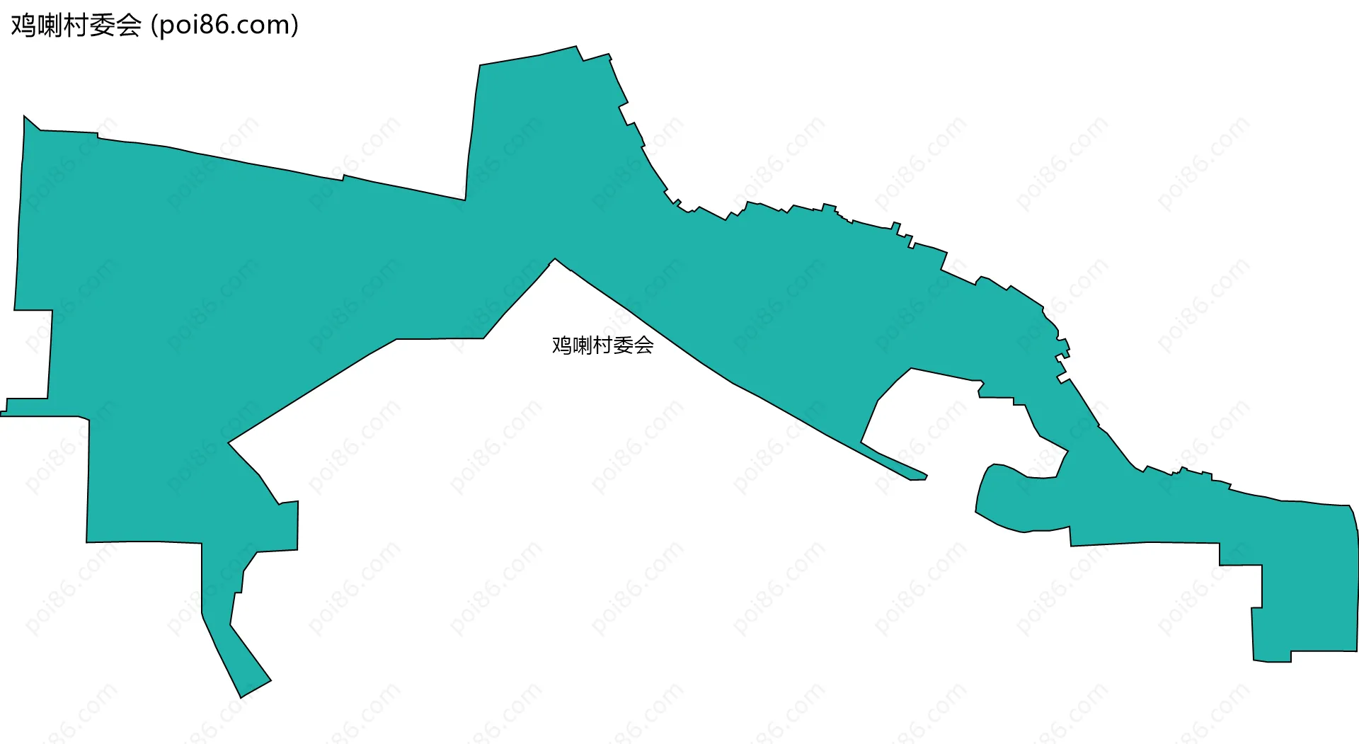 鸡喇村委会边界地图