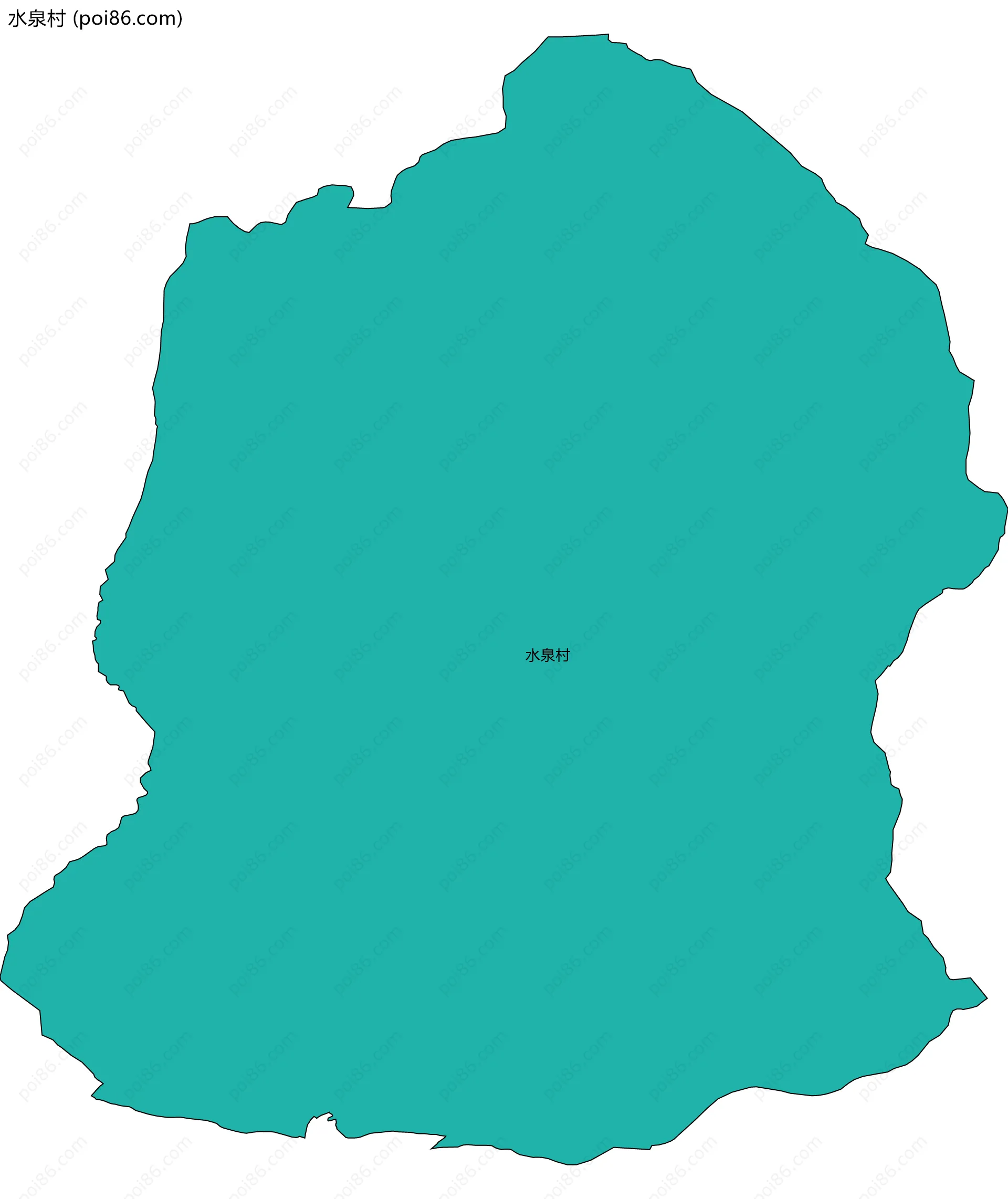 水泉村边界地图