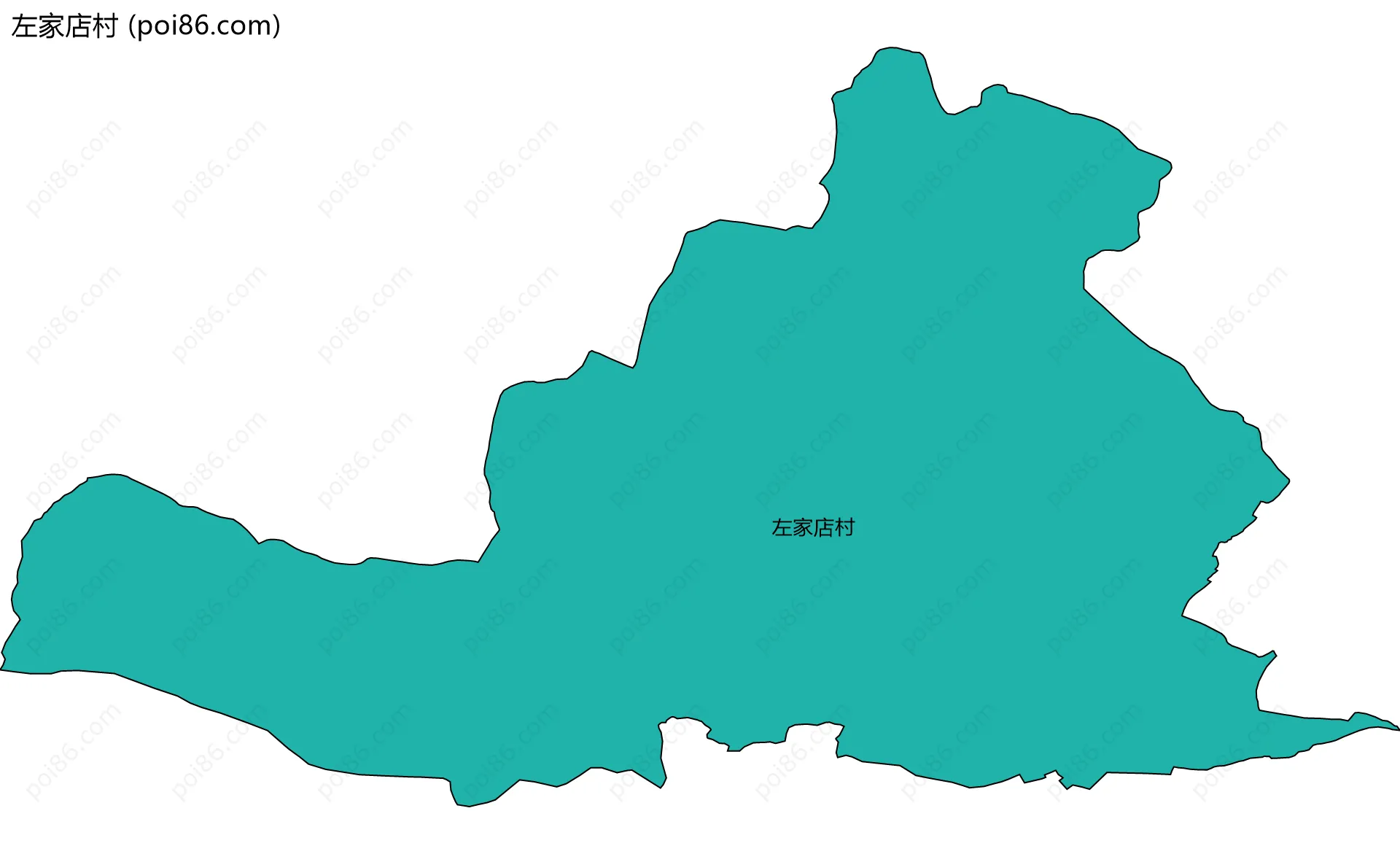 左家店村边界地图