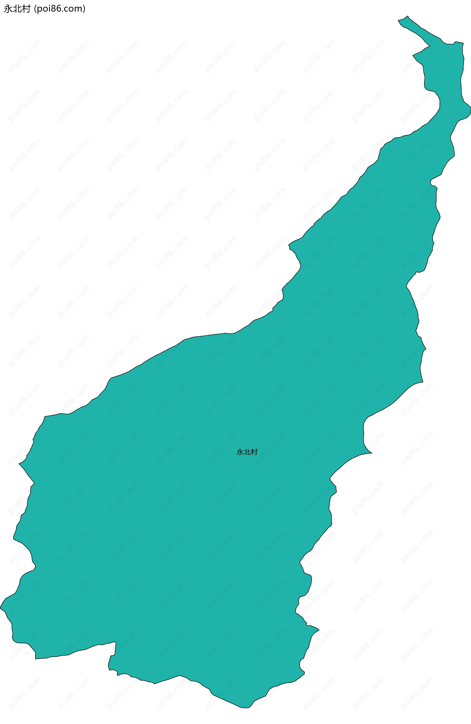 永北村边界地图