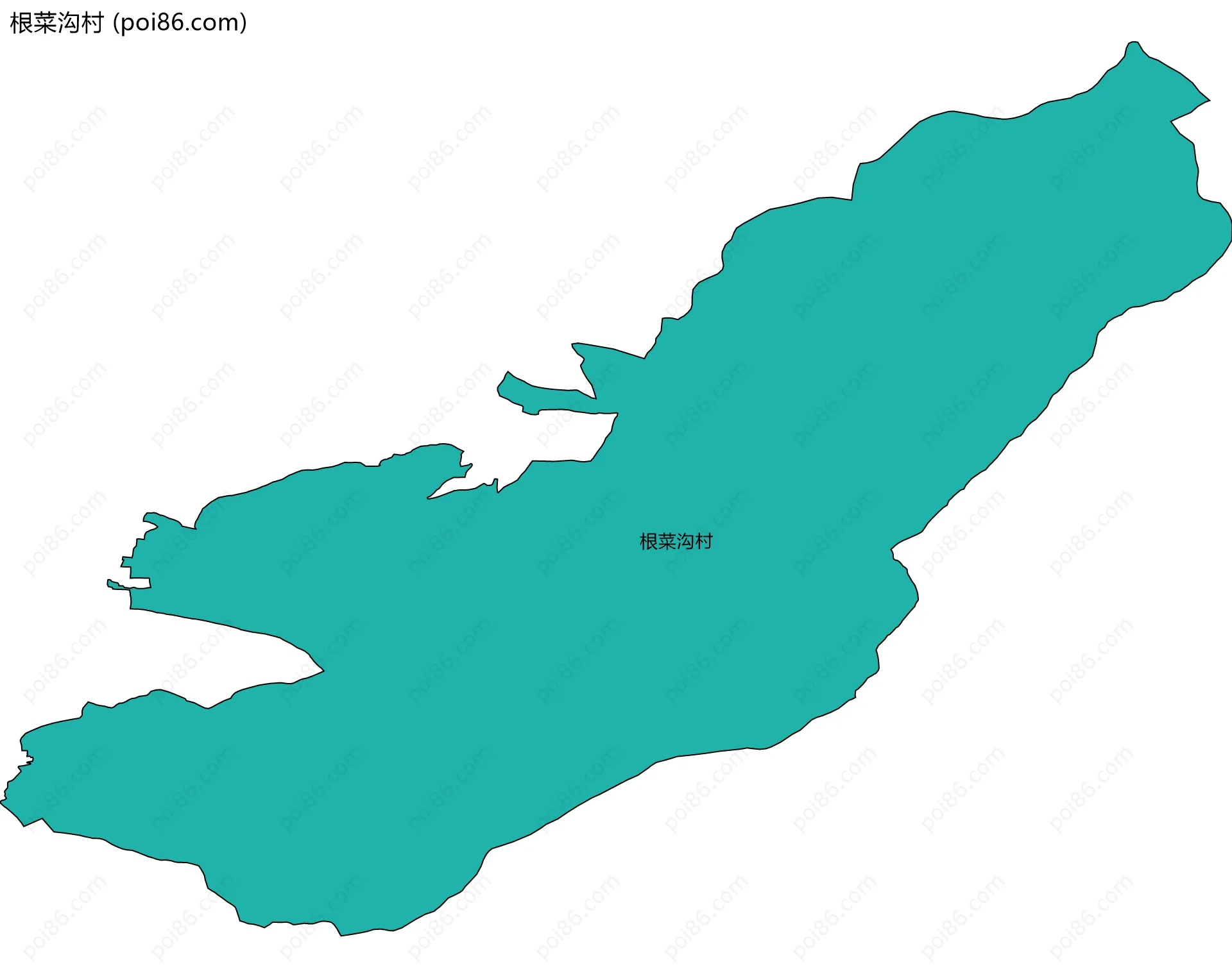 根菜沟村边界地图