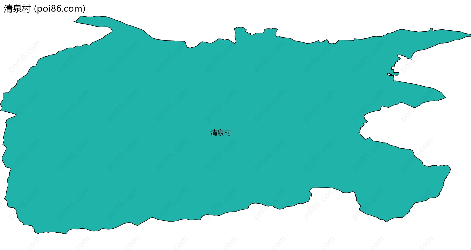 清泉村边界地图