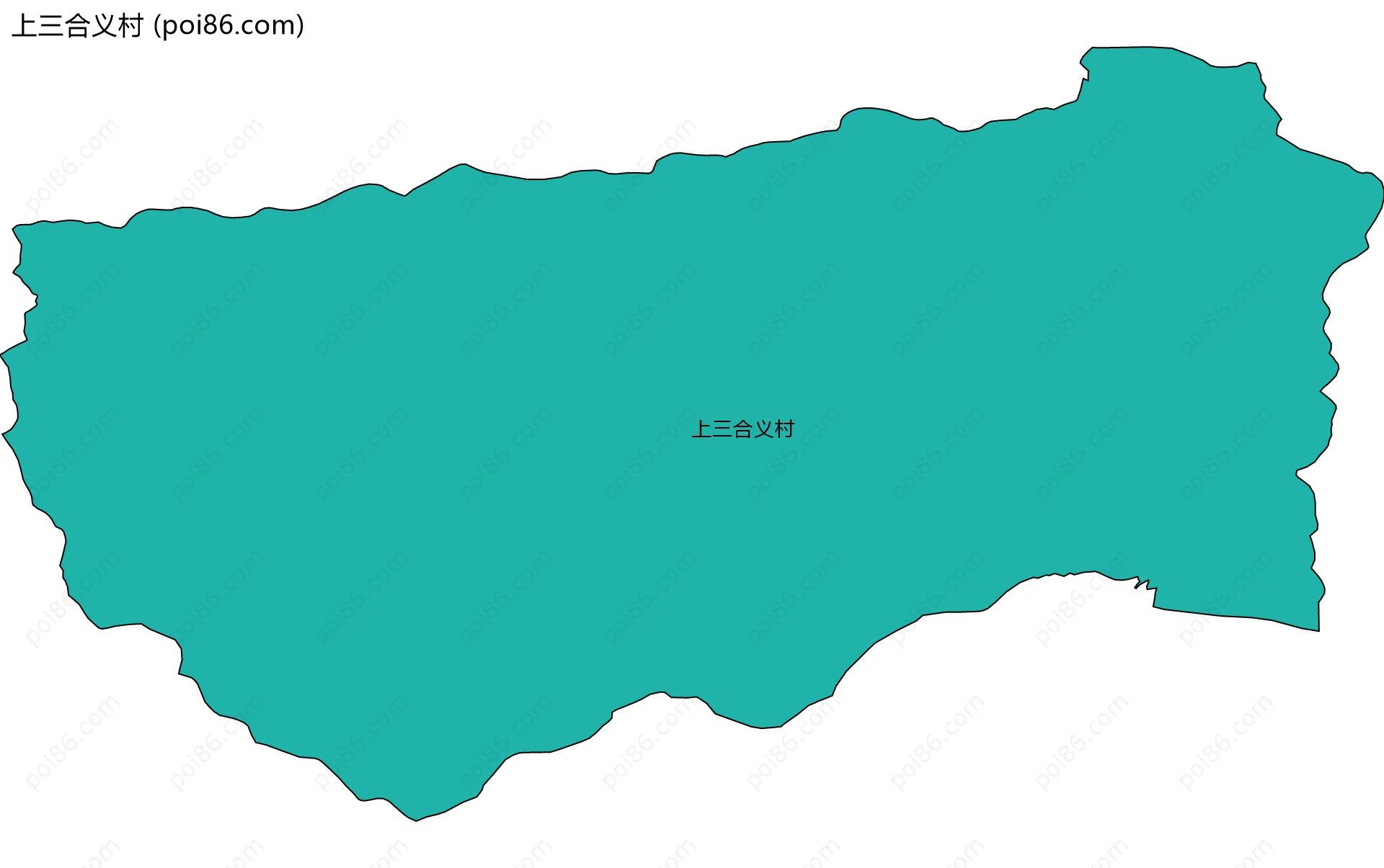 上三合义村边界地图