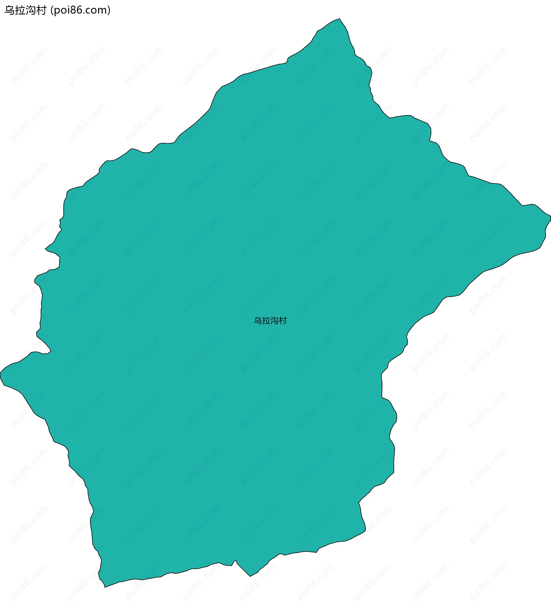 乌拉沟村边界地图