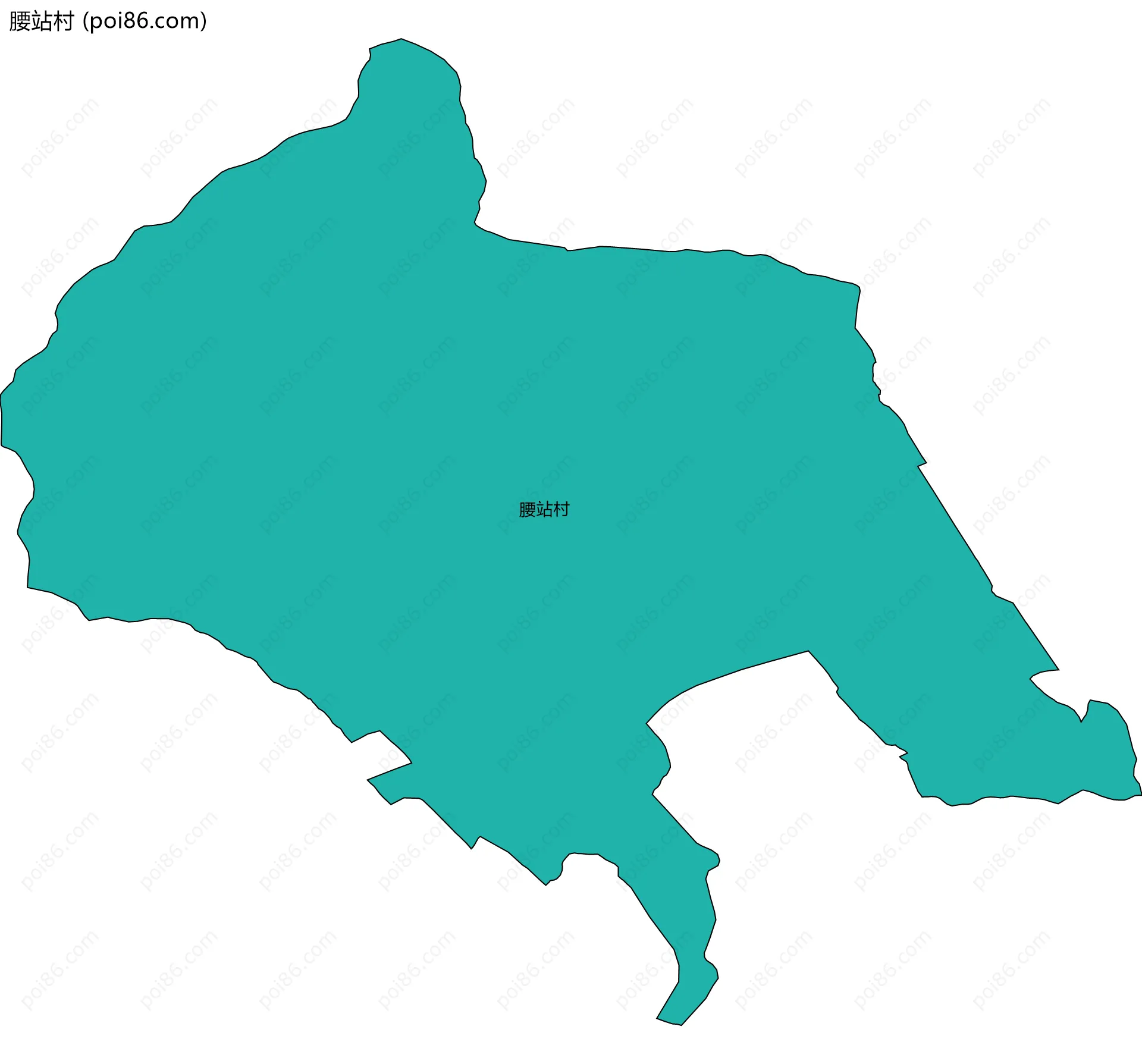 腰站村边界地图