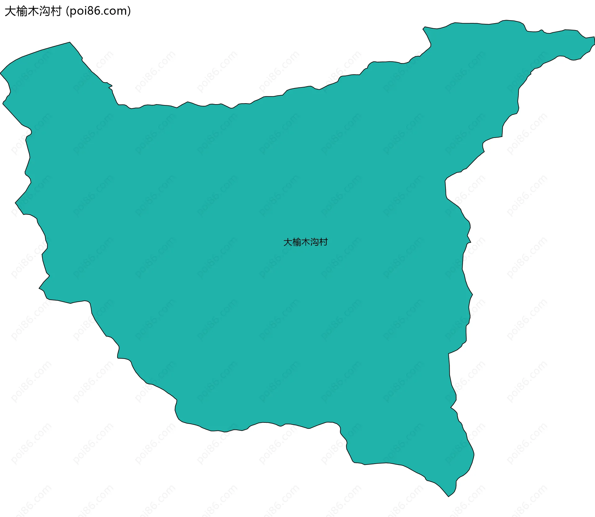 大榆木沟村边界地图