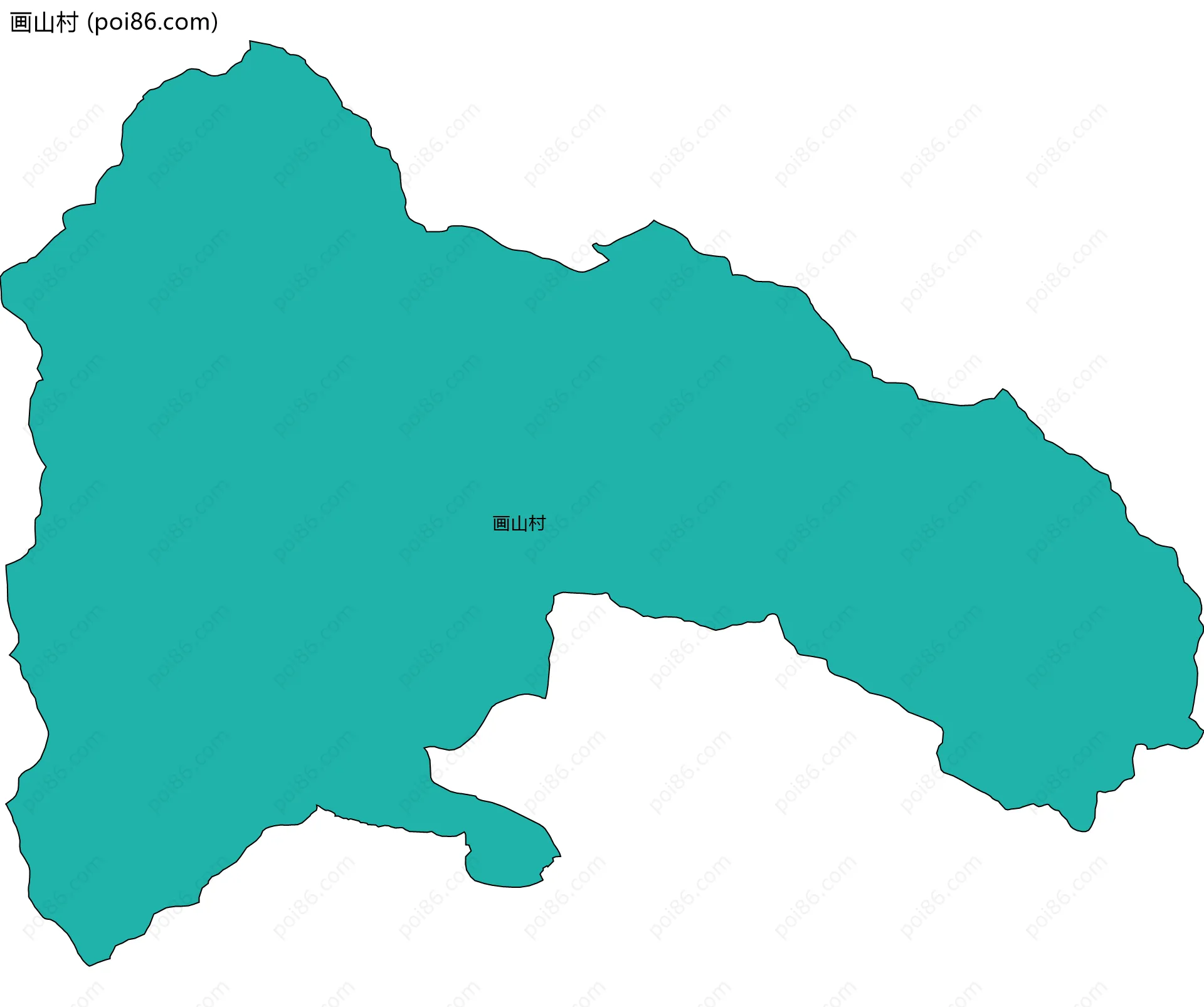 画山村边界地图