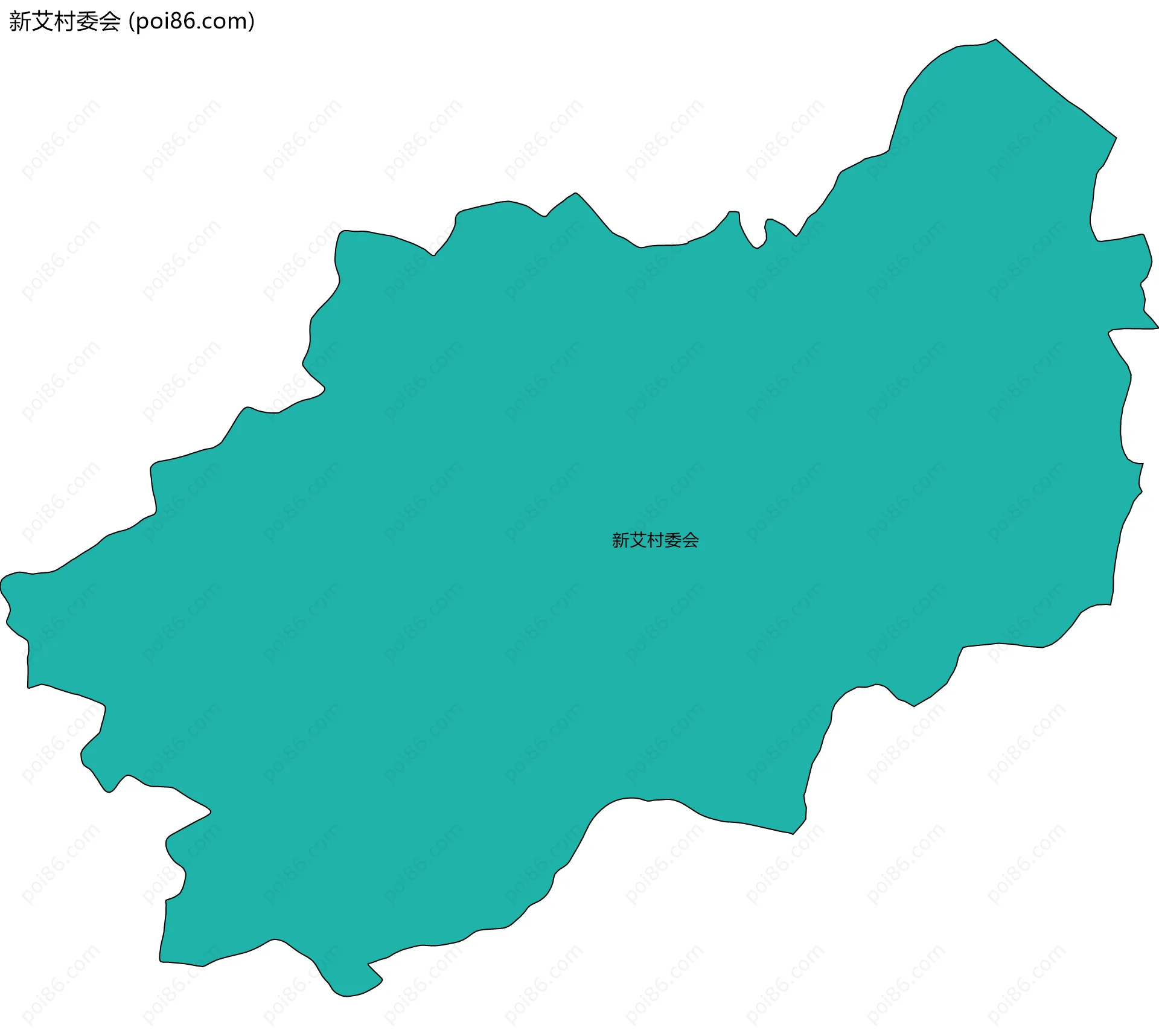 新艾村委会边界地图