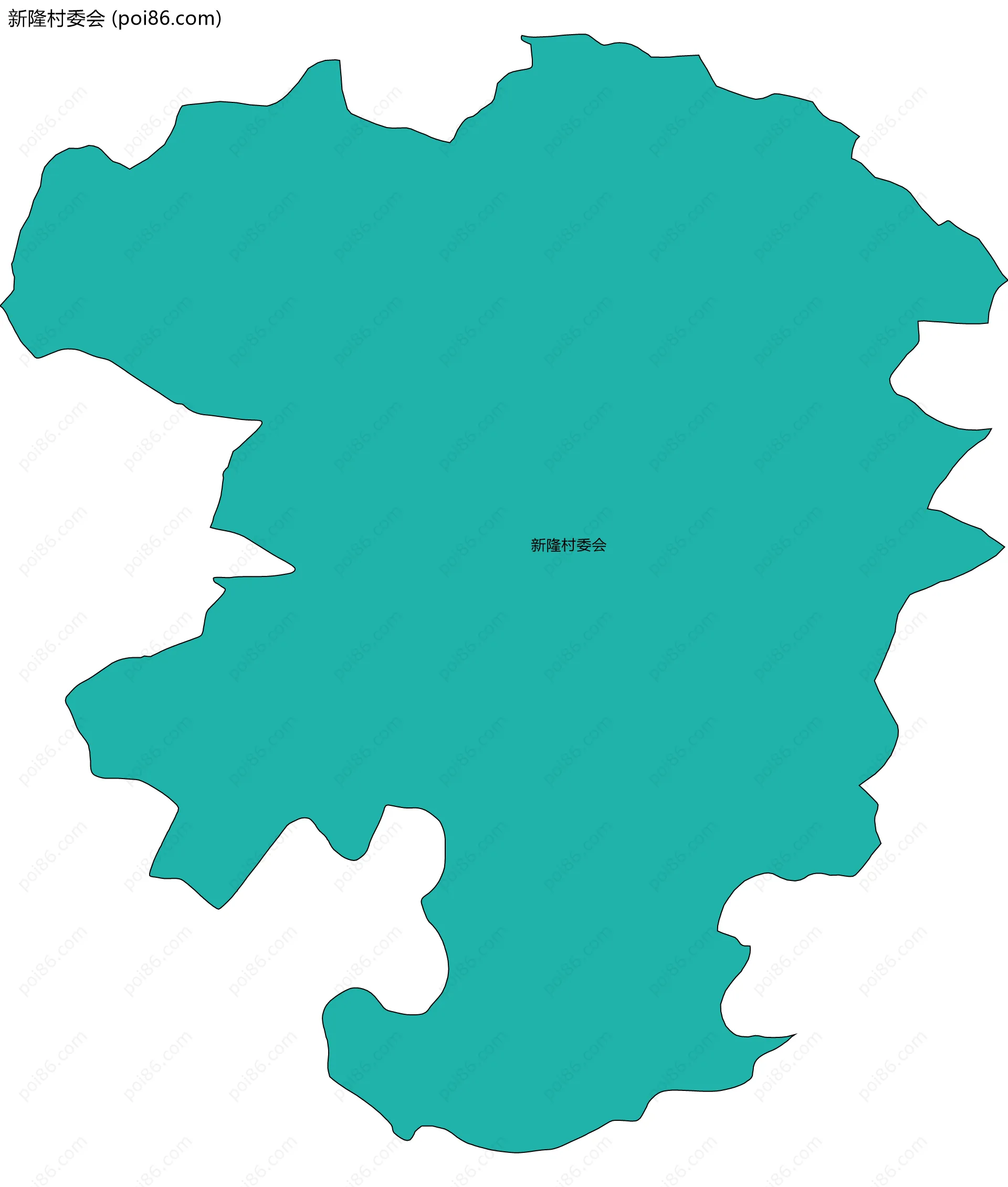 新隆村委会边界地图