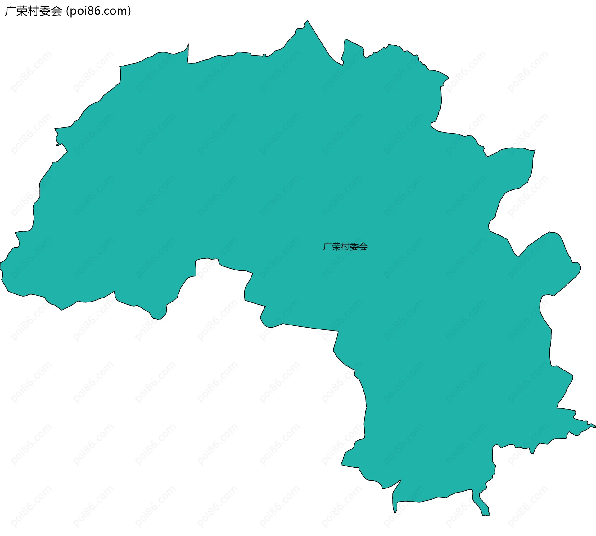 广荣村委会边界地图