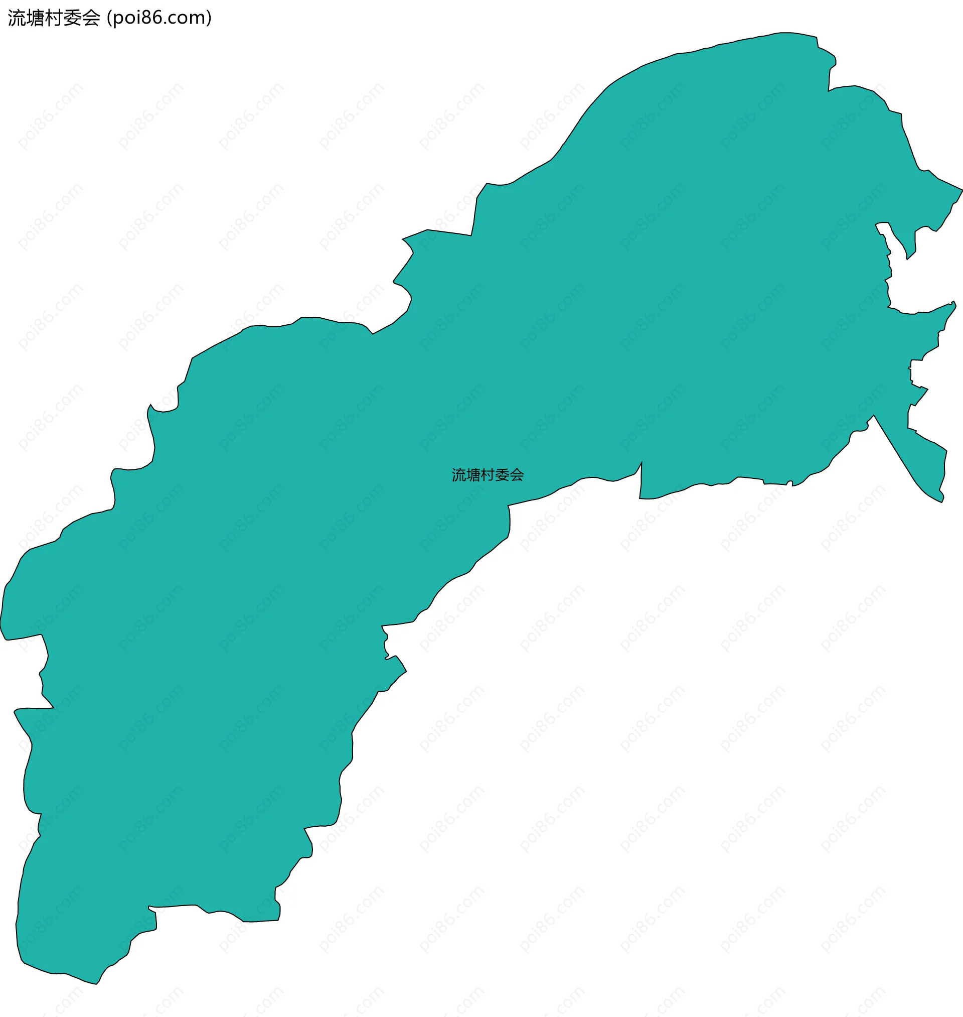 流塘村委会边界地图