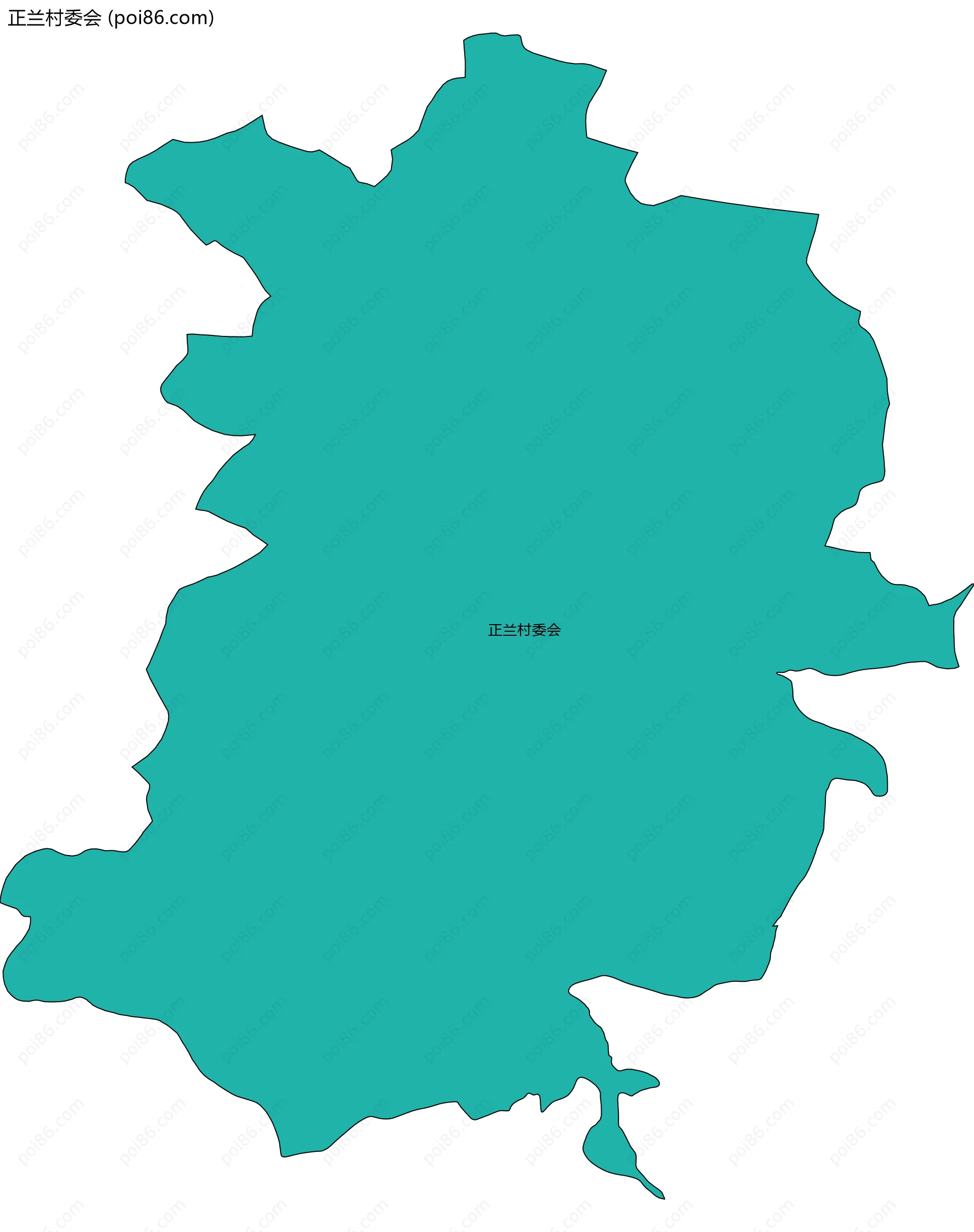 正兰村委会边界地图