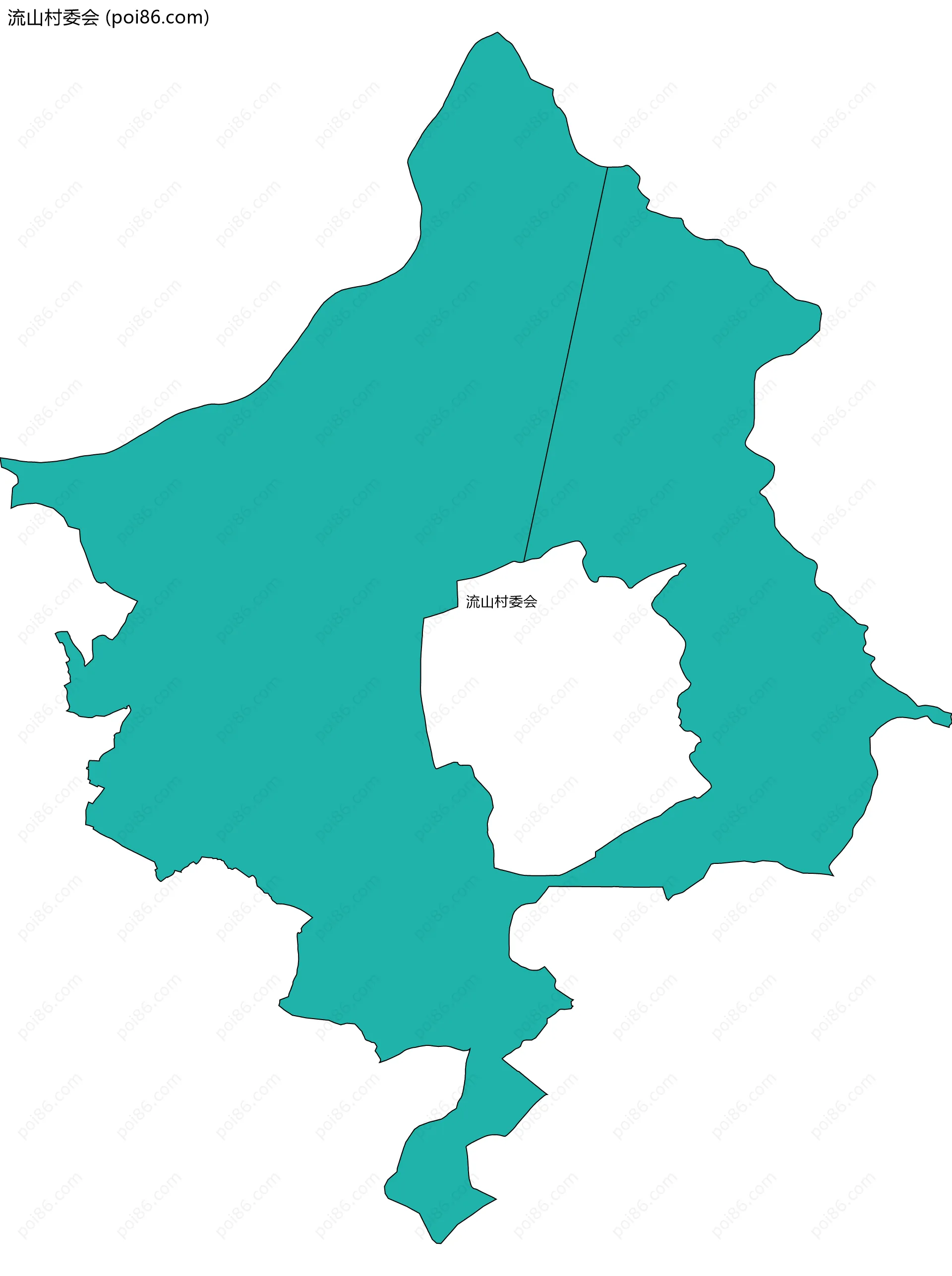 流山村委会边界地图