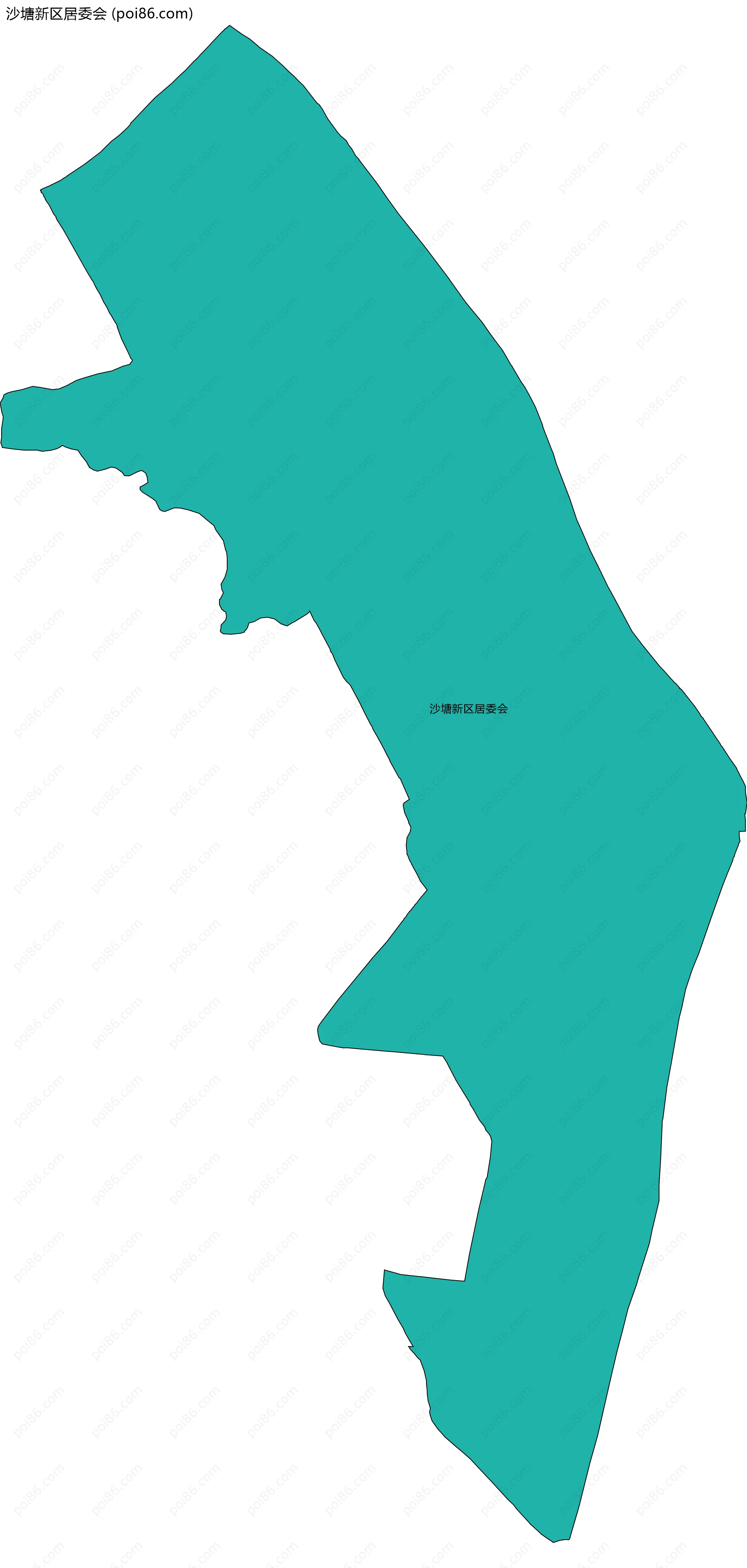 沙塘新区居委会边界地图