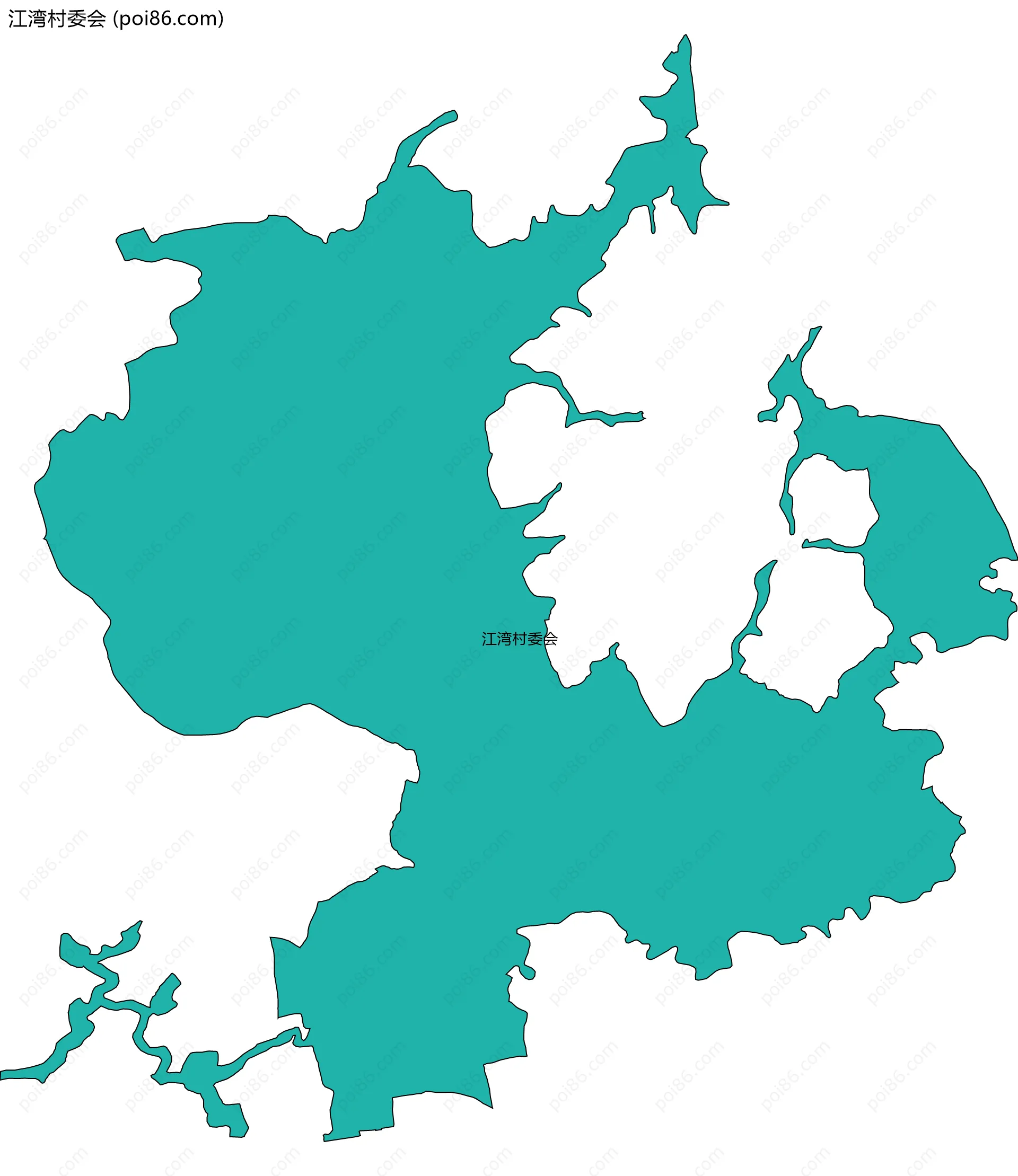 江湾村委会边界地图