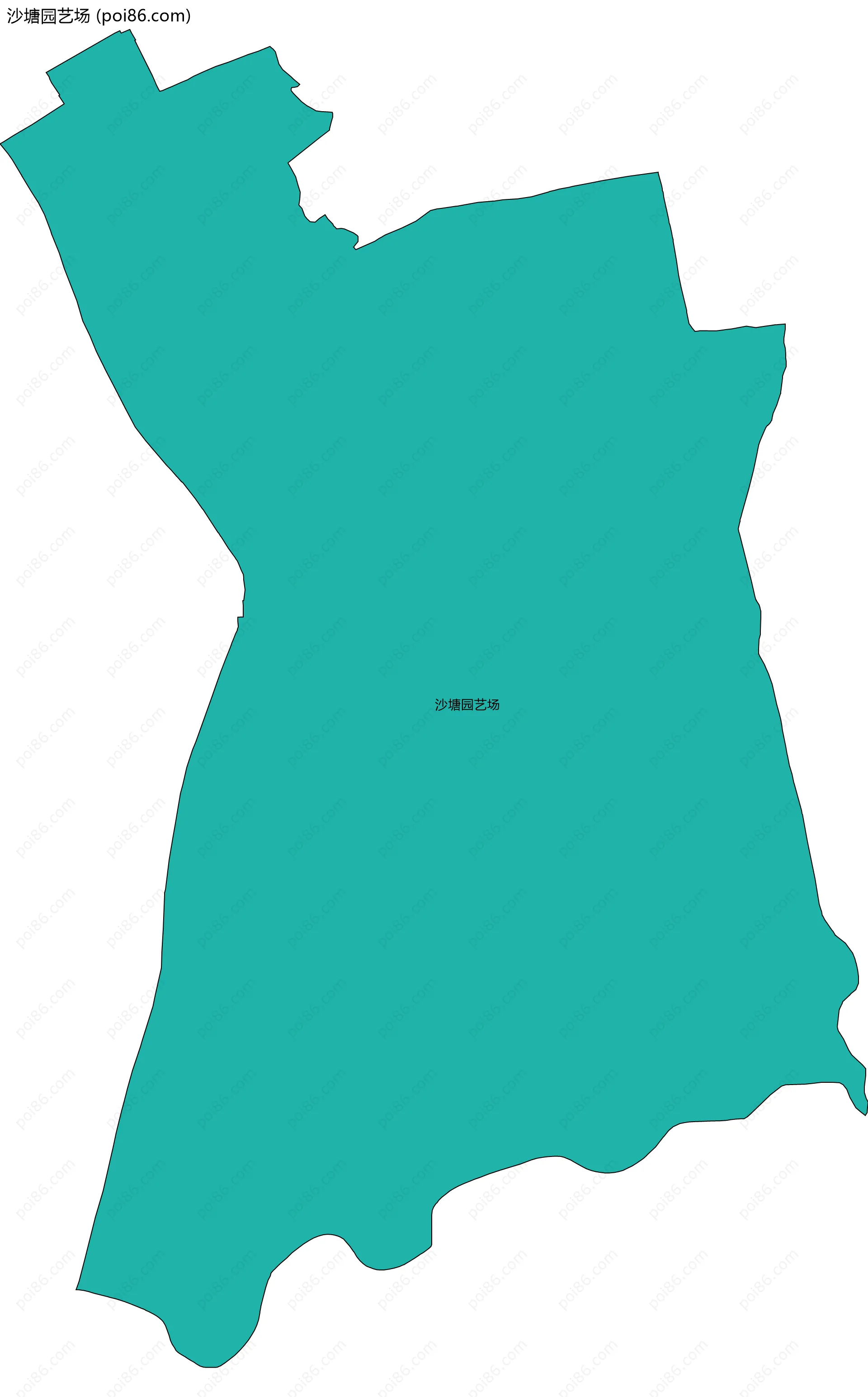 沙塘园艺场边界地图