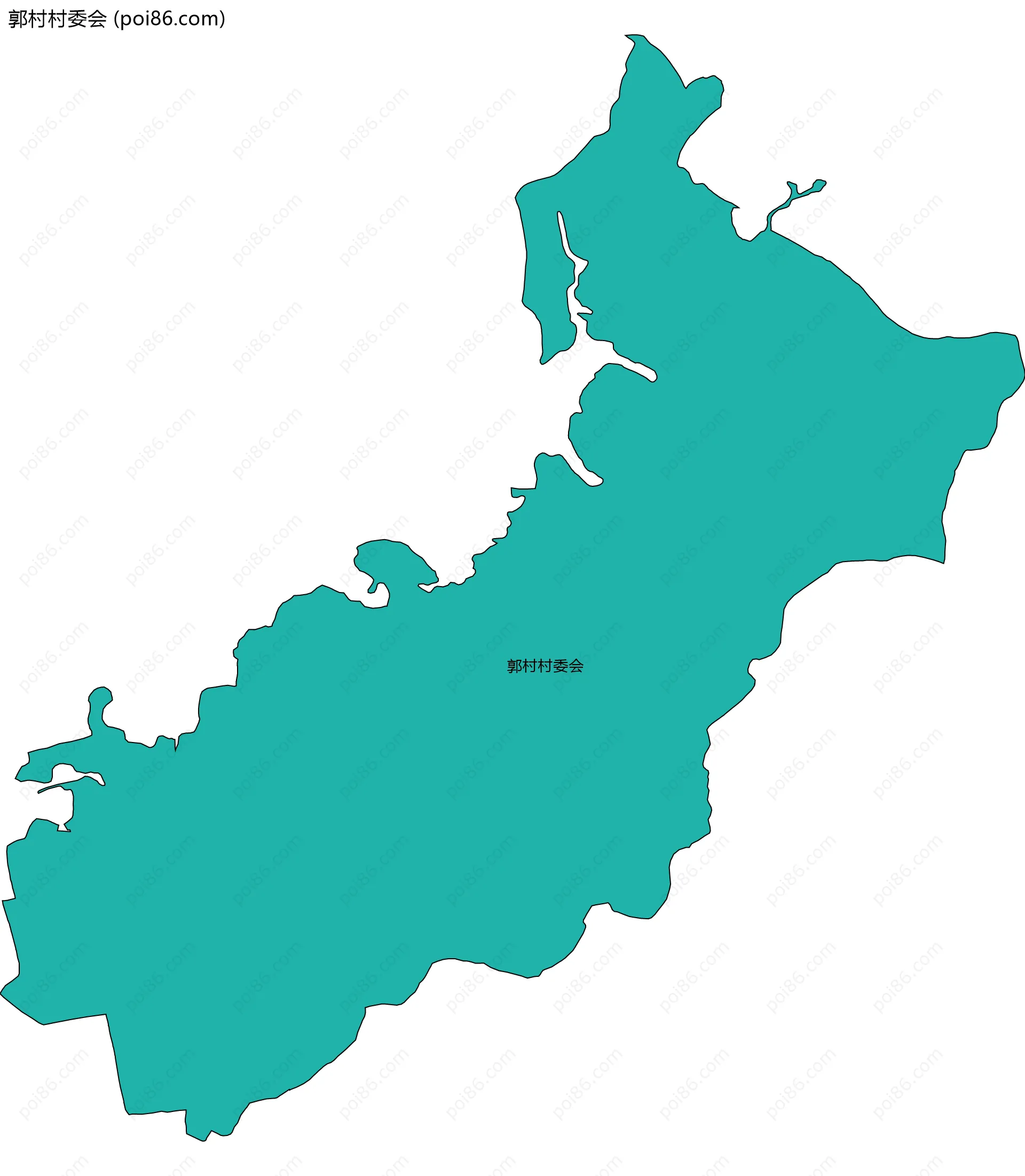 郭村村委会边界地图