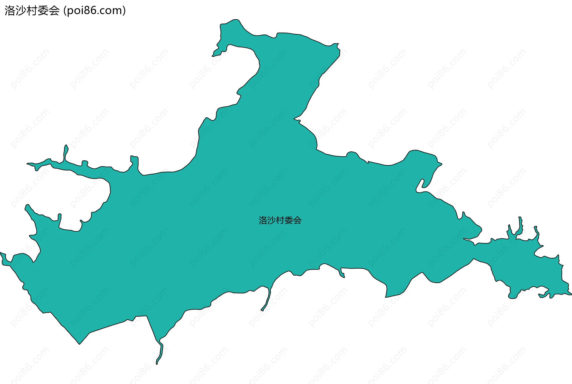 洛沙村委会边界地图