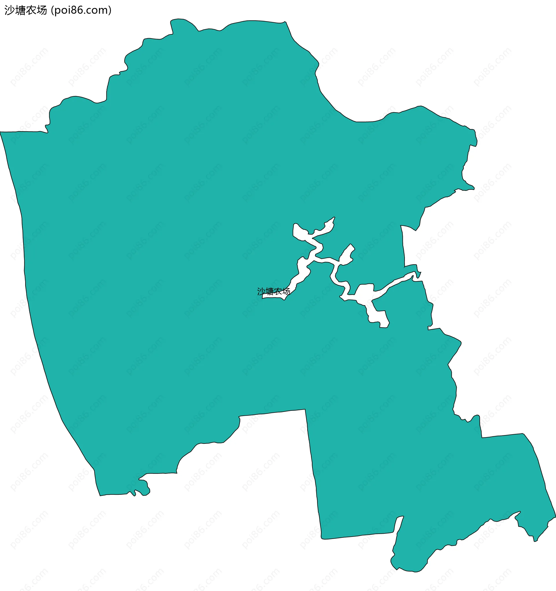 沙塘农场边界地图