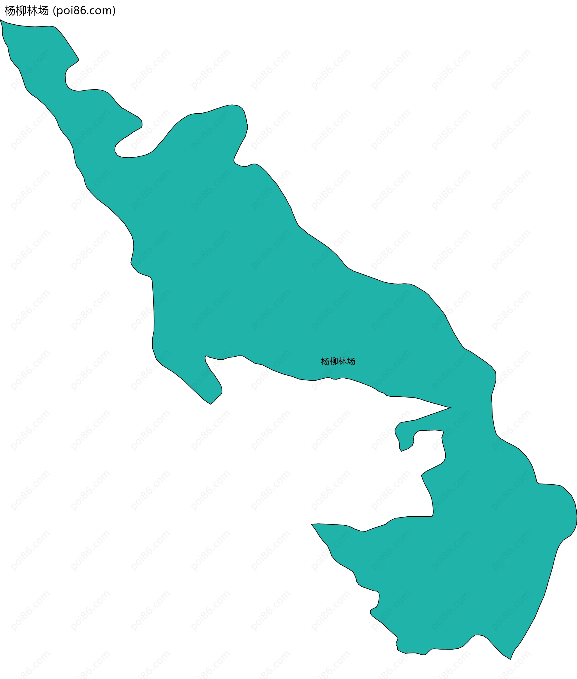 杨柳林场边界地图