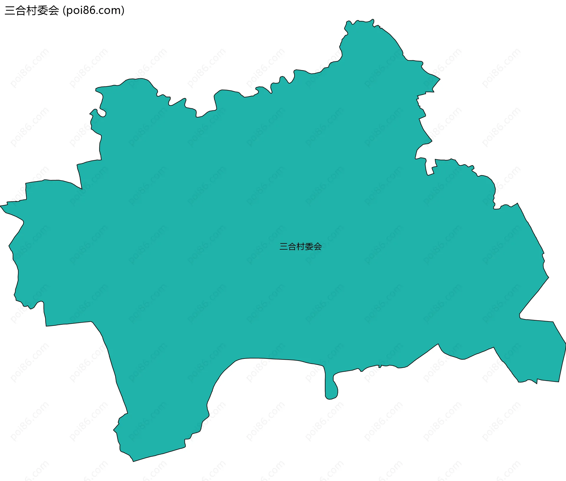 三合村委会边界地图