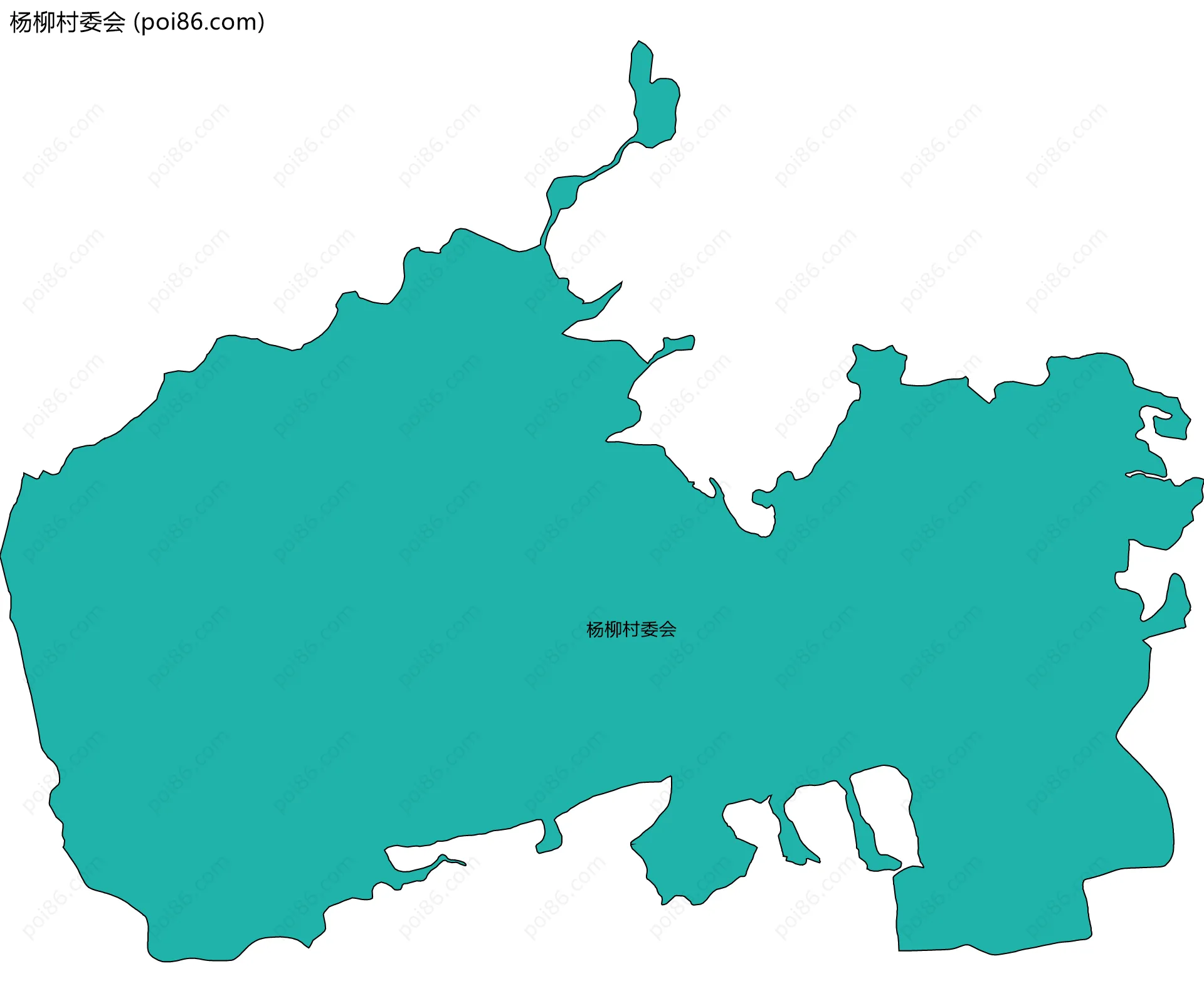 杨柳村委会边界地图