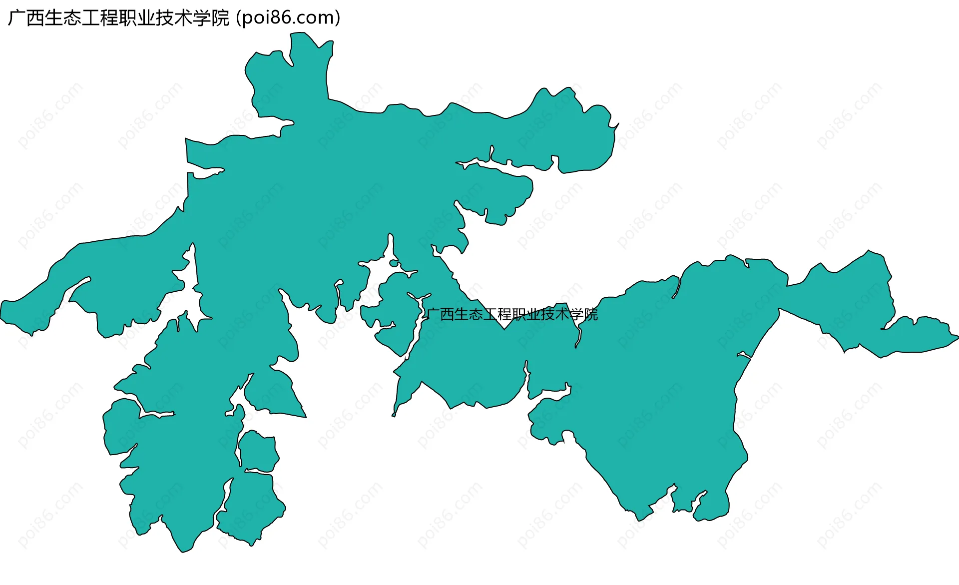 广西生态工程职业技术学院边界地图